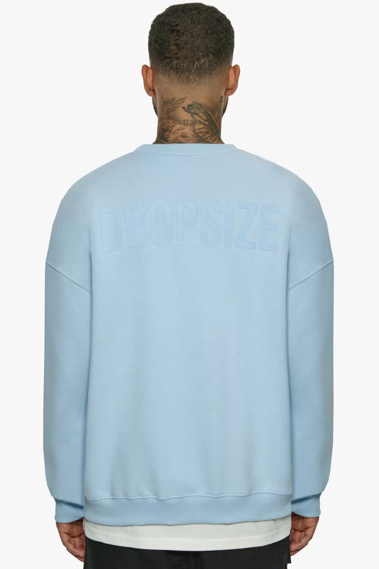 Dropsize HEAVY OVERSIZE HD PRINT SWEATER BABY BLUE* Sweater