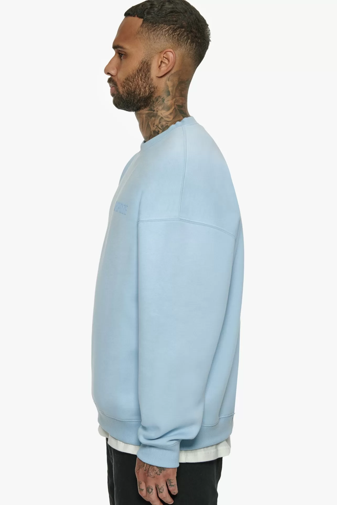 Dropsize HEAVY OVERSIZE HD PRINT SWEATER BABY BLUE* Sweater
