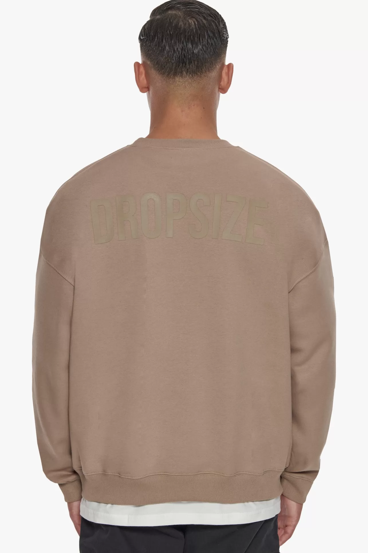 Dropsize HEAVY OVERSIZE HD PRINT SWEATER SILVER MINK* Sweater