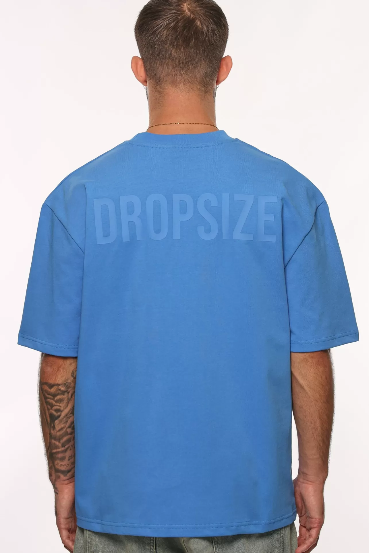 Dropsize HEAVY OVERSIZE HD PRINT T-SHIRT AZURE BLUE* T Shirt