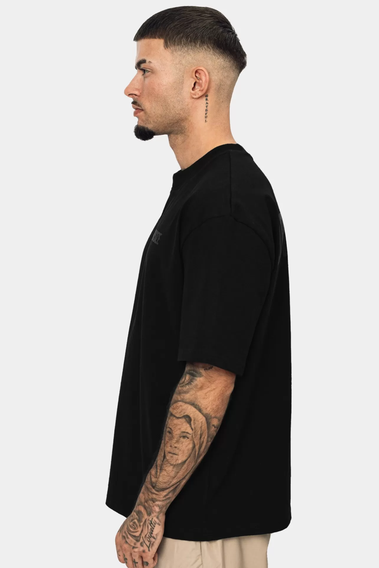 Dropsize HEAVY OVERSIZE HD PRINT T-SHIRT BLACK* T Shirt
