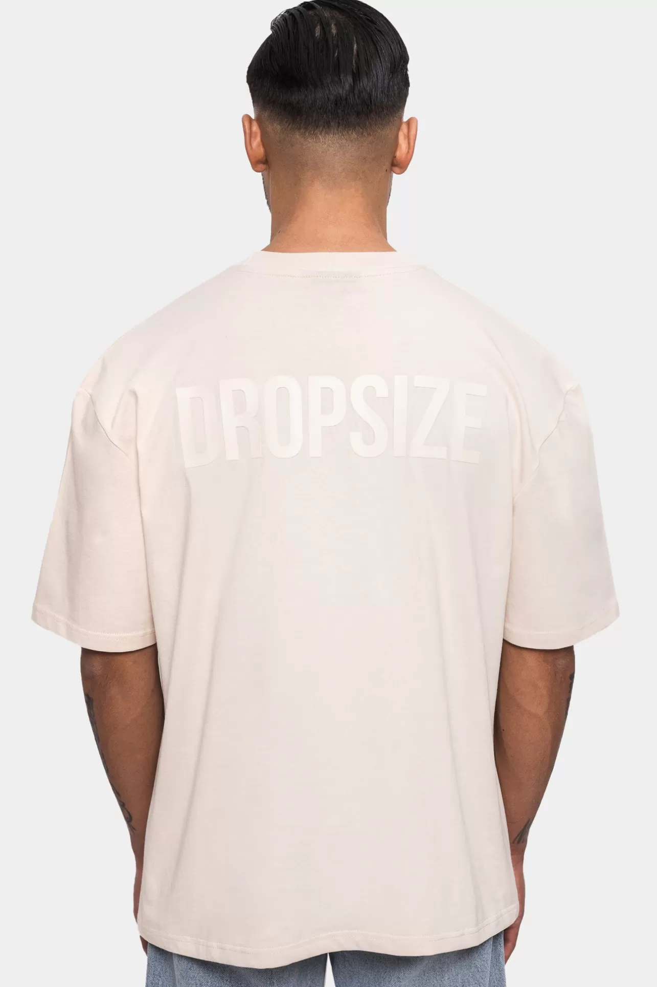 Dropsize HEAVY OVERSIZE HD PRINT T-SHIRT COCONUT MILK* T Shirt