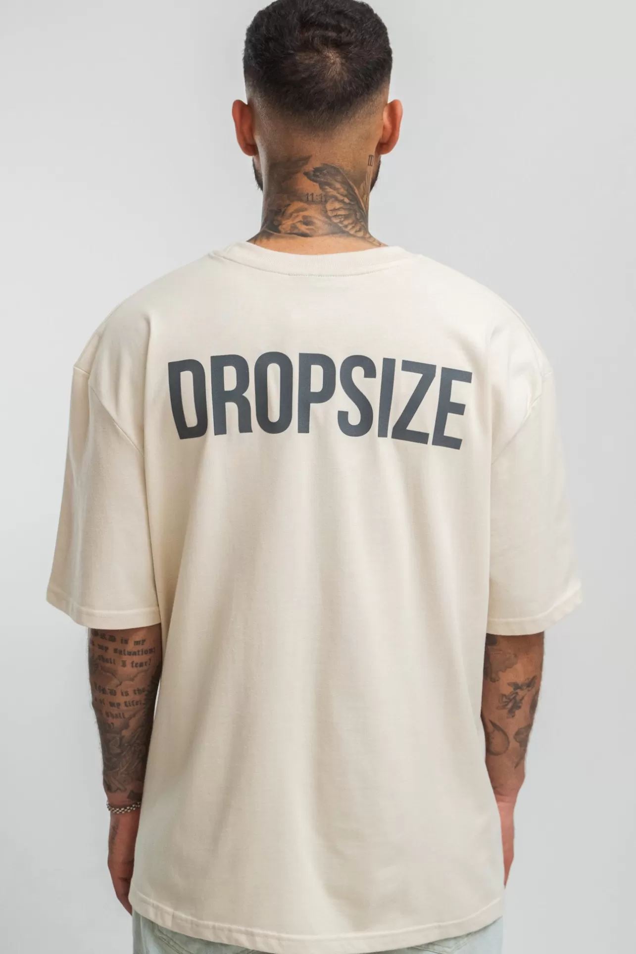 Dropsize HEAVY OVERSIZE HD PRINT T-SHIRT COCONUT/ STONE* T Shirt