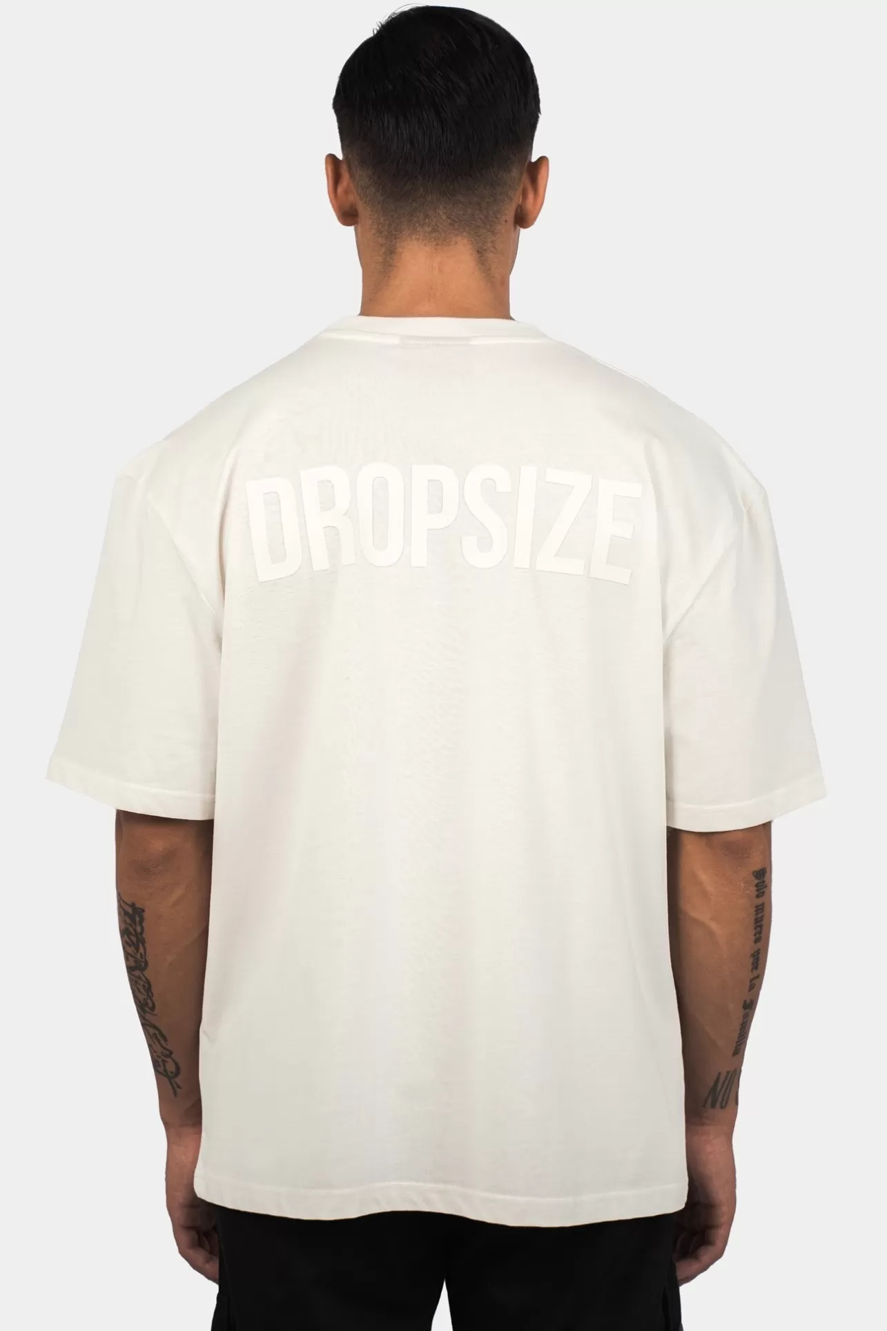 Dropsize HEAVY OVERSIZE HD PRINT T-SHIRT CREAM WHITE* T Shirt