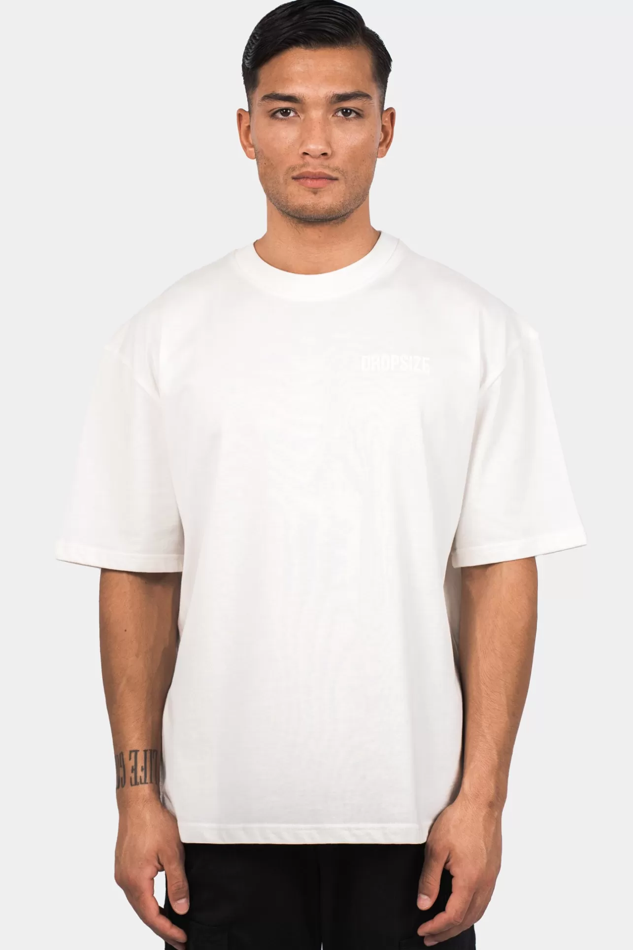 Dropsize HEAVY OVERSIZE HD PRINT T-SHIRT CREAM WHITE* T Shirt