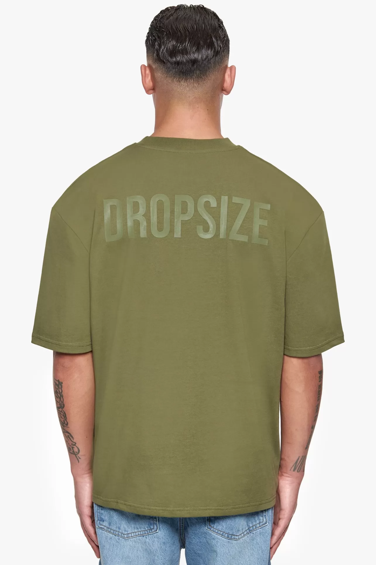 Dropsize HEAVY OVERSIZE HD PRINT T-SHIRT OLIVE* T Shirt