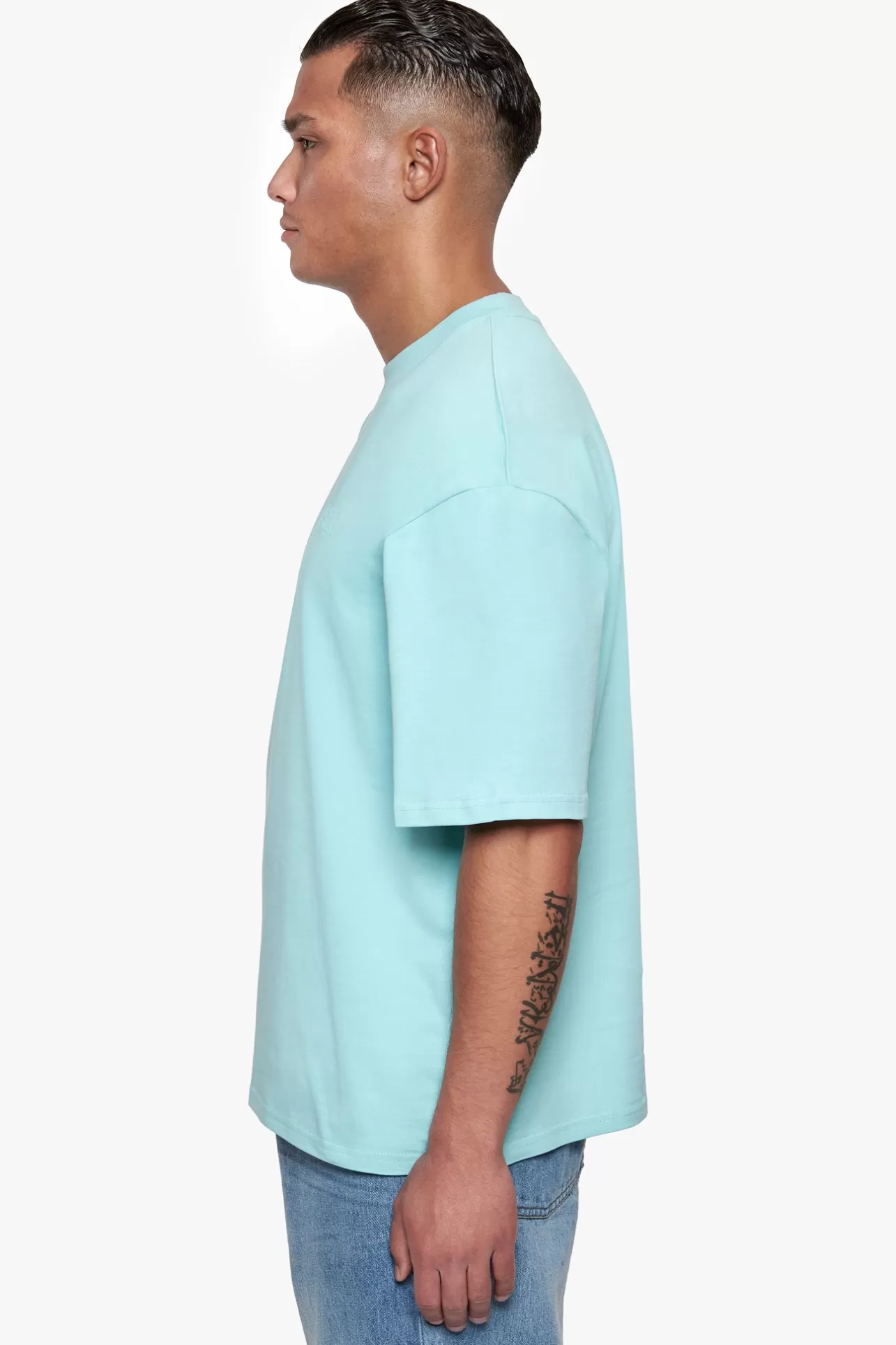 Dropsize HEAVY OVERSIZE HD PRINT T-SHIRT TURQUOISE* T Shirt