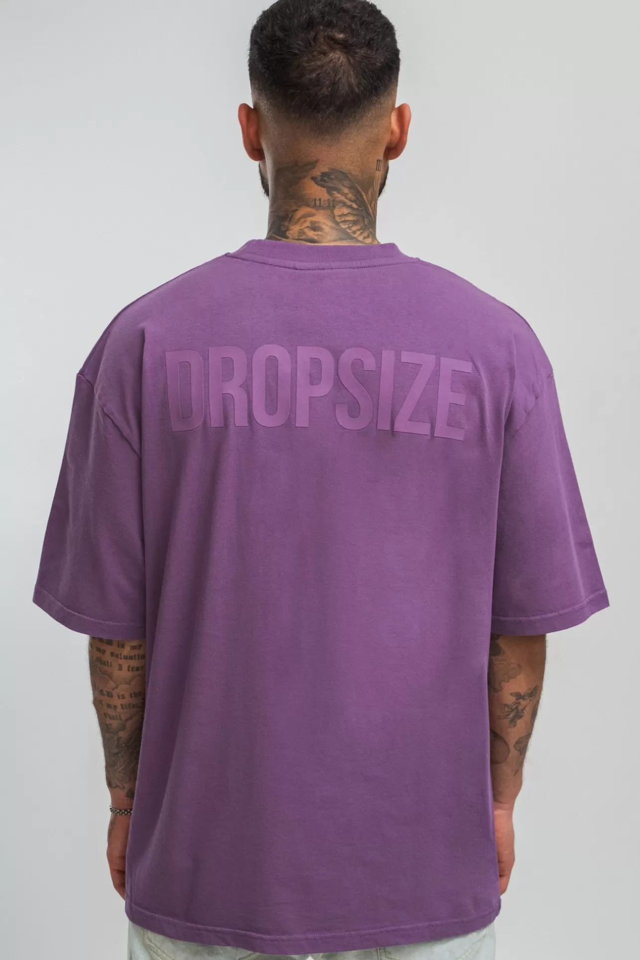 Dropsize HEAVY OVERSIZE HD PRINT T-SHIRT WASHED PURPLE* T Shirt