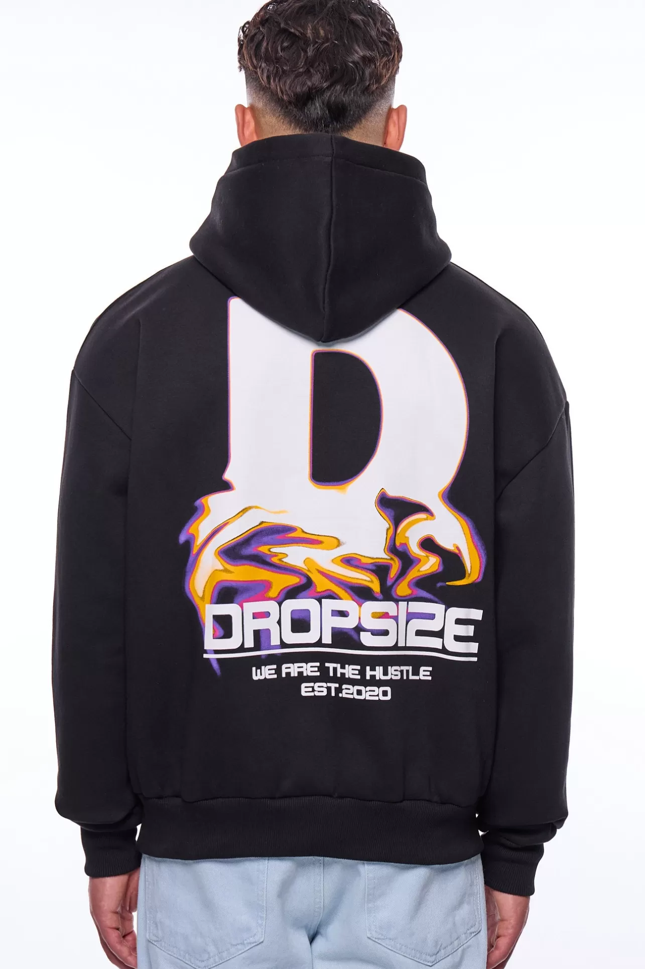 Dropsize HEAVY OVERSIZE HUSTLE HOODIE BLACK* Hoodie