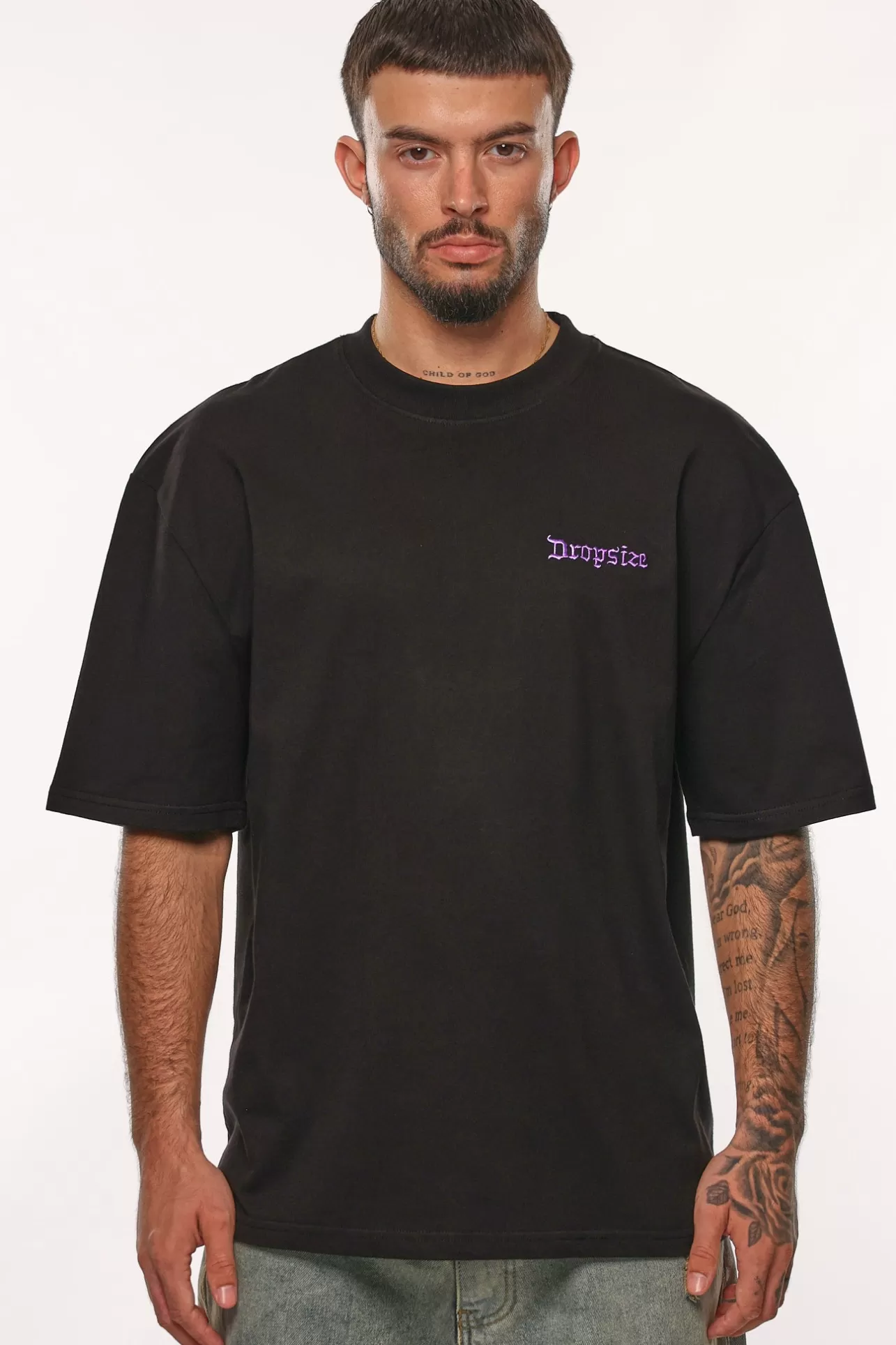 Dropsize HEAVY OVERSIZE HUSTLE T-SHIRT BLACK* T Shirt
