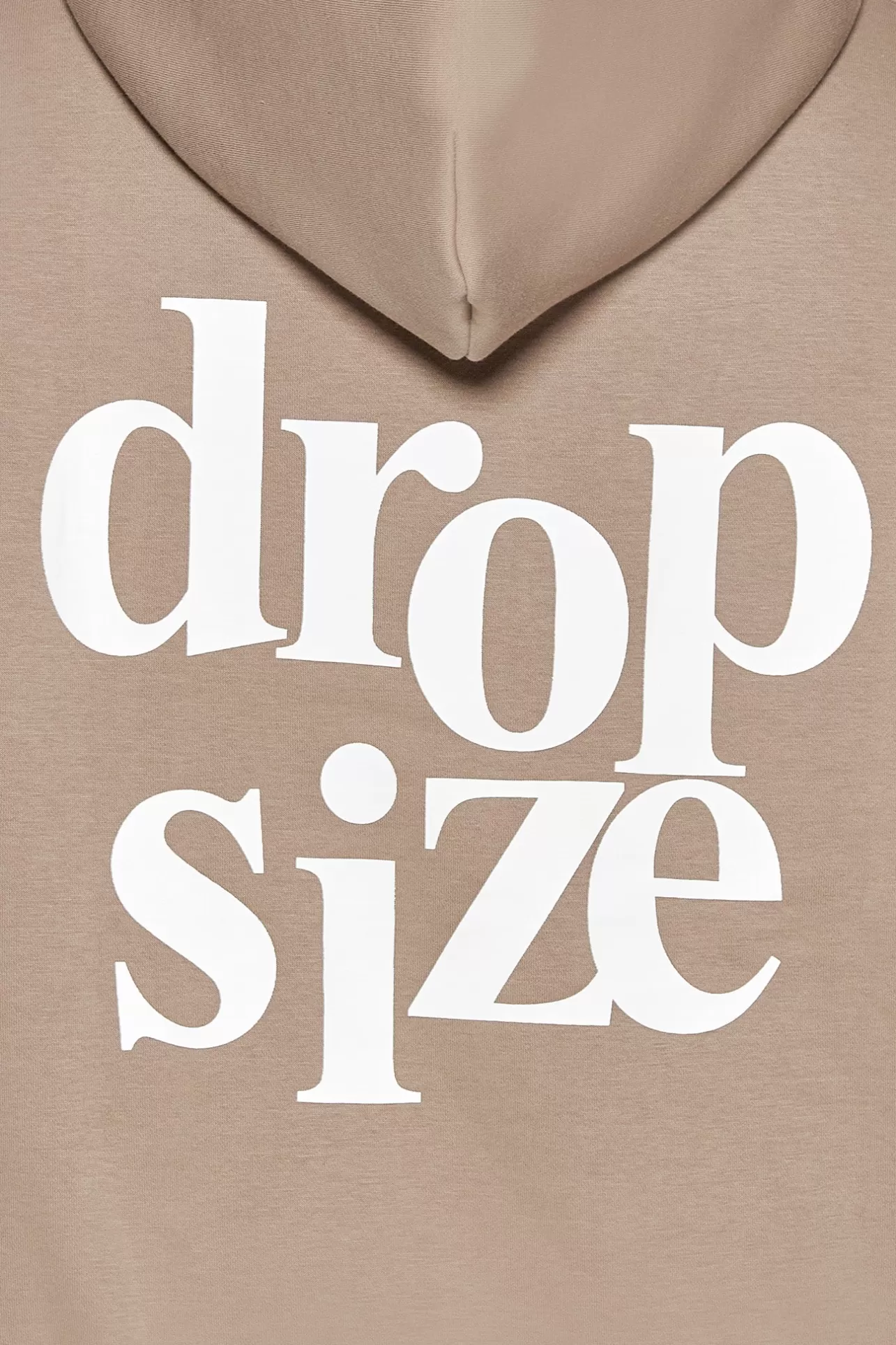 Dropsize HEAVY OVERSIZE LADIES LETTERS HOODIE SILVER MINK / WHITE*Women Women