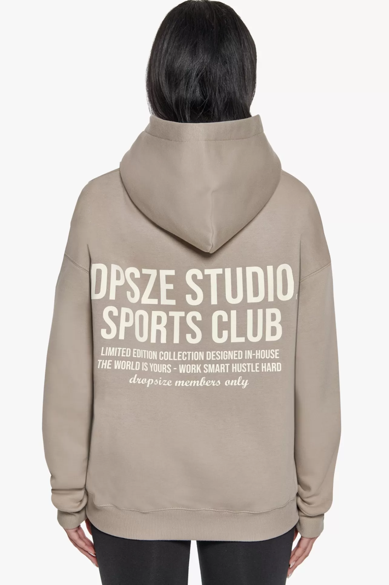 Dropsize HEAVY OVERSIZE LADIES SPORTSCLUB HOODIE BEIGE*Women Women