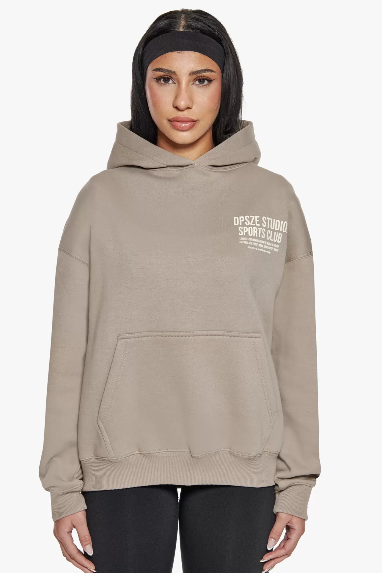 Dropsize HEAVY OVERSIZE LADIES SPORTSCLUB HOODIE BEIGE*Women Women