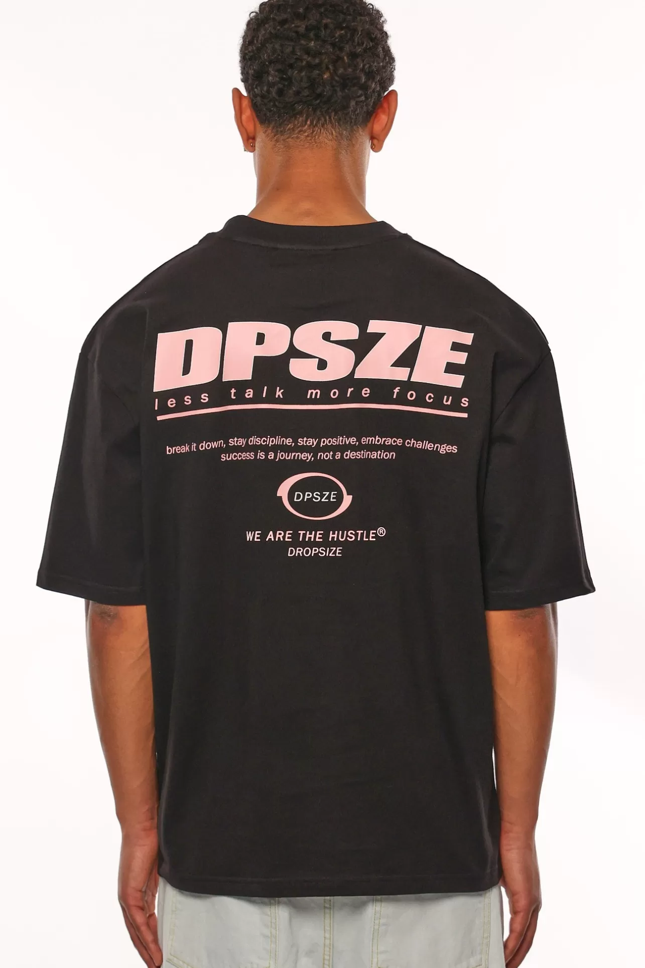 Dropsize HEAVY OVERSIZE LESS TALK T-SHIRT BLACK* T Shirt