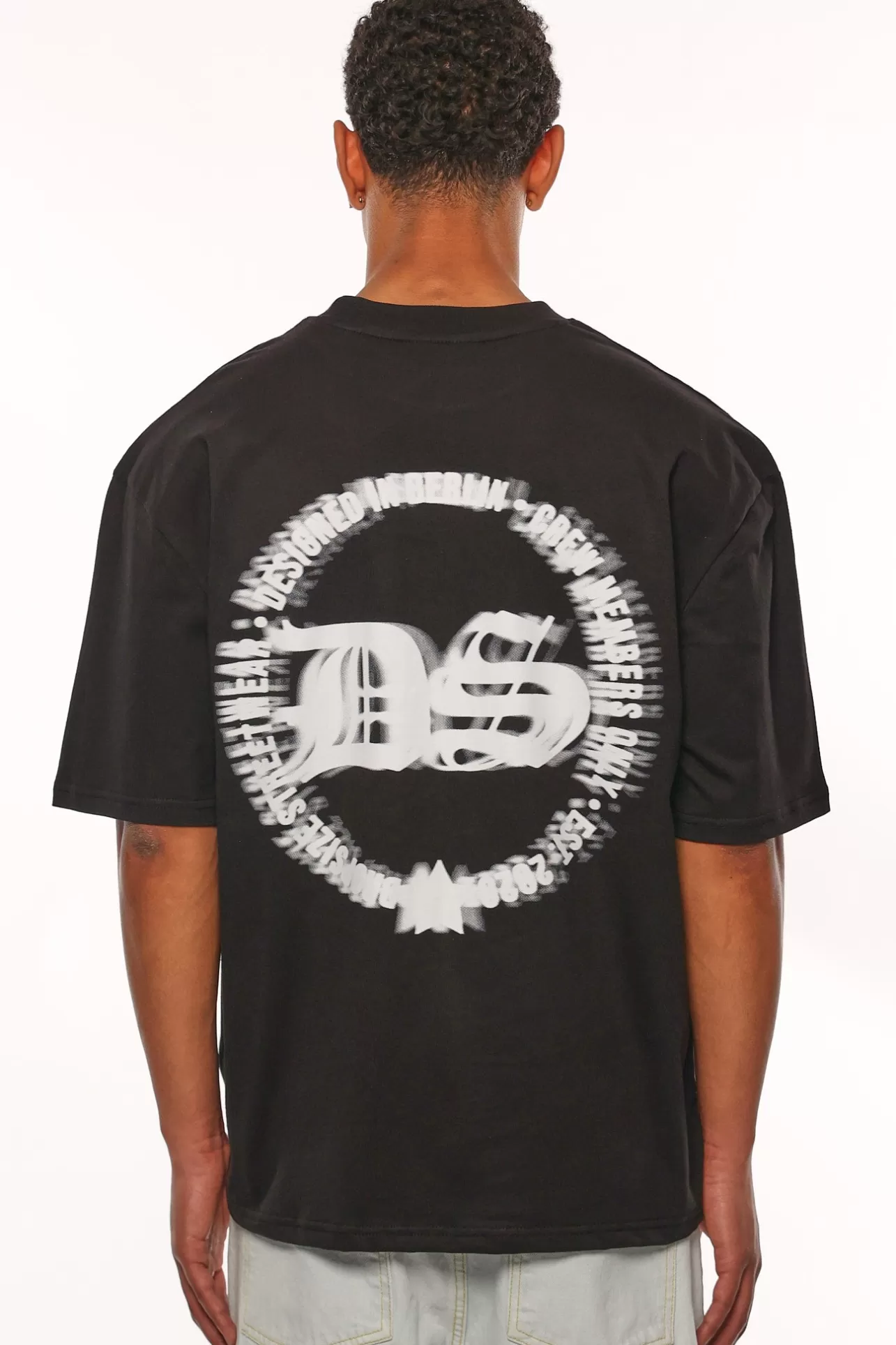 Dropsize HEAVY OVERSIZE LOGO CIRCLE T-SHIRT BLACK* T Shirt