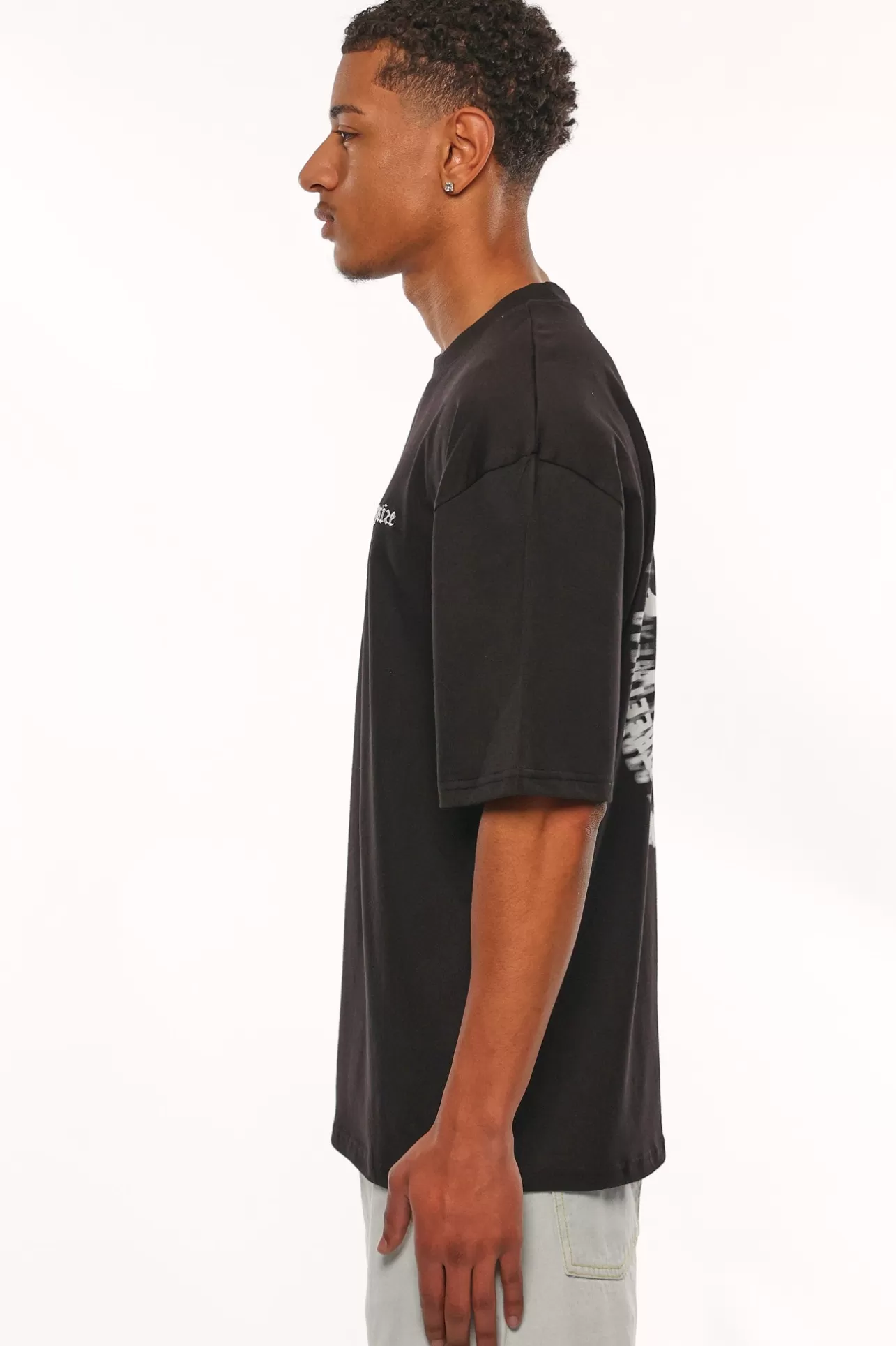 Dropsize HEAVY OVERSIZE LOGO CIRCLE T-SHIRT BLACK* T Shirt