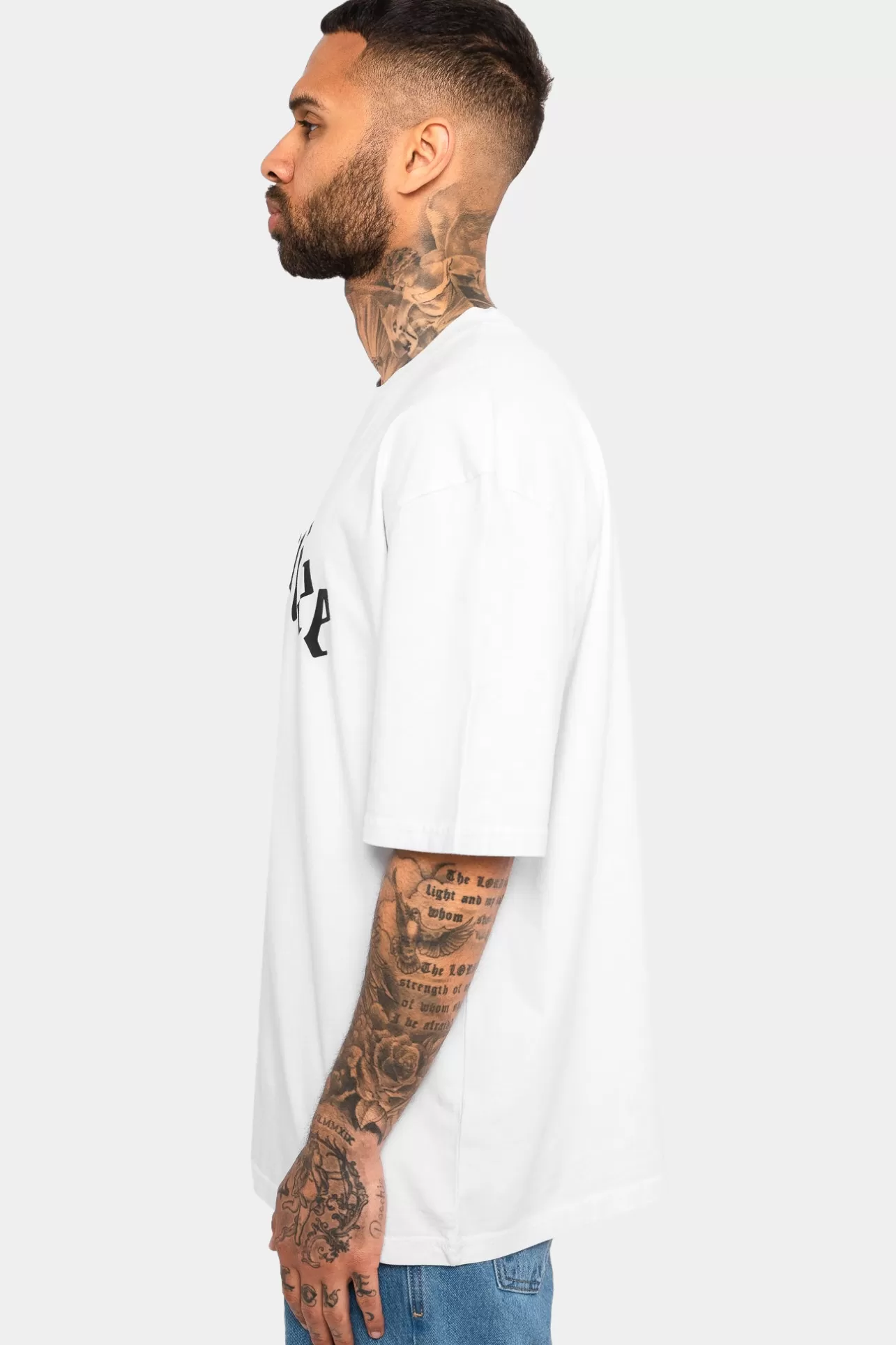 Dropsize HEAVY OVERSIZE LOGO T-SHIRT WHITE* T Shirt