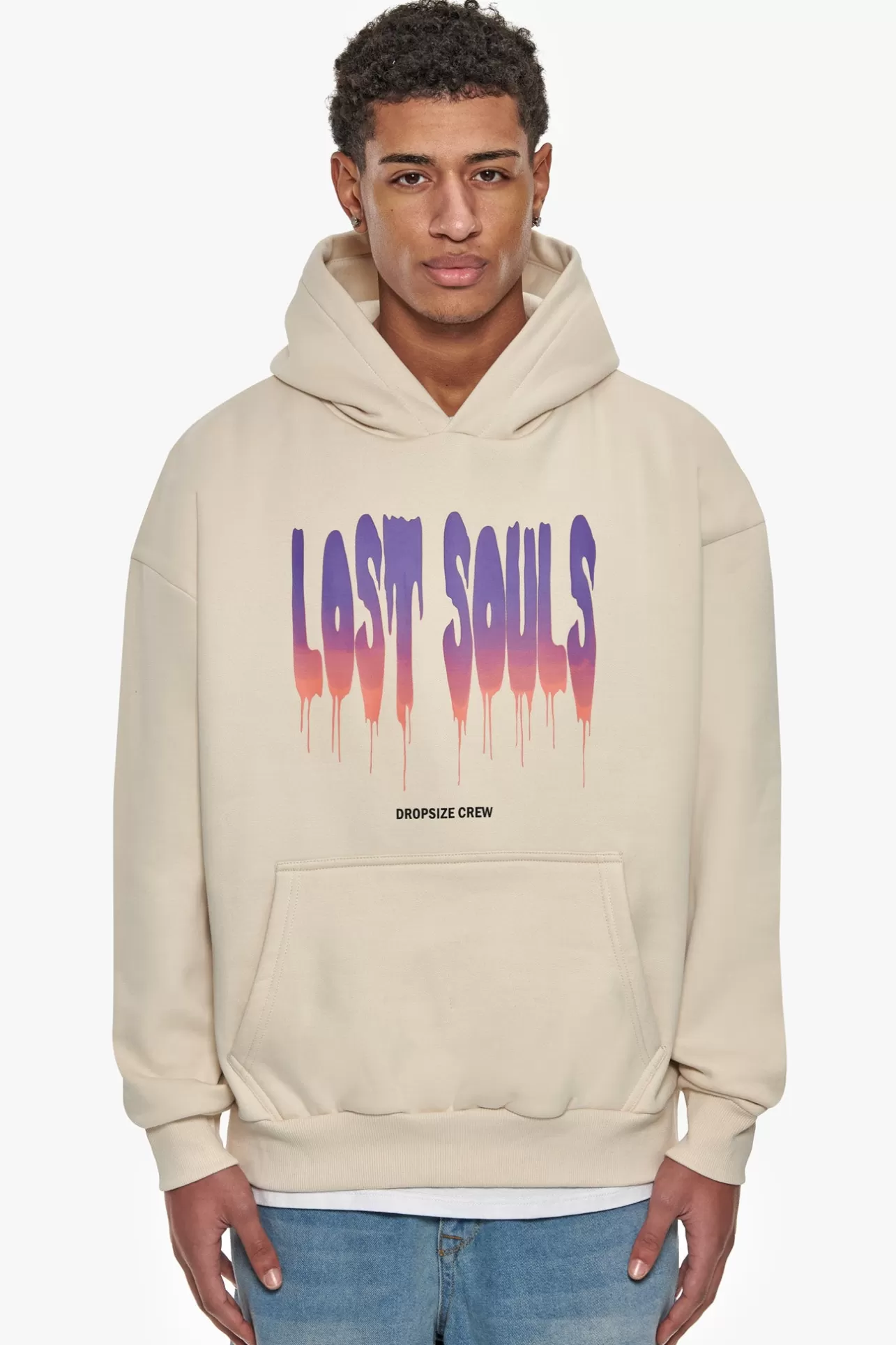 Dropsize HEAVY OVERSIZE LOST SOULS HOODIE COCONUT MILK* Hoodie