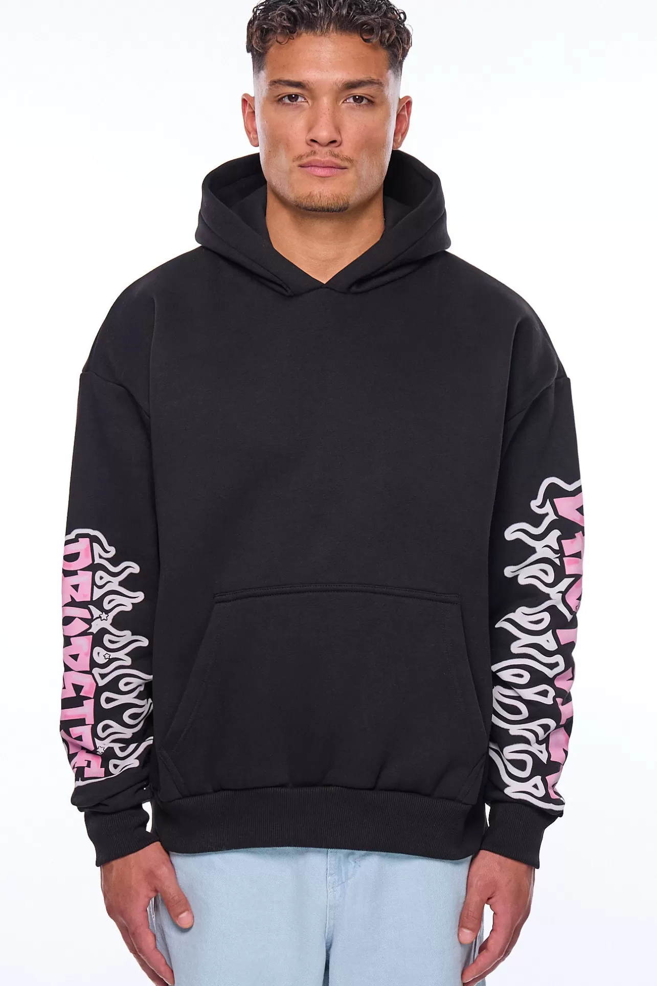 Dropsize HEAVY OVERSIZE LOUD CLIQUE HOODIE BLACK* Hoodie