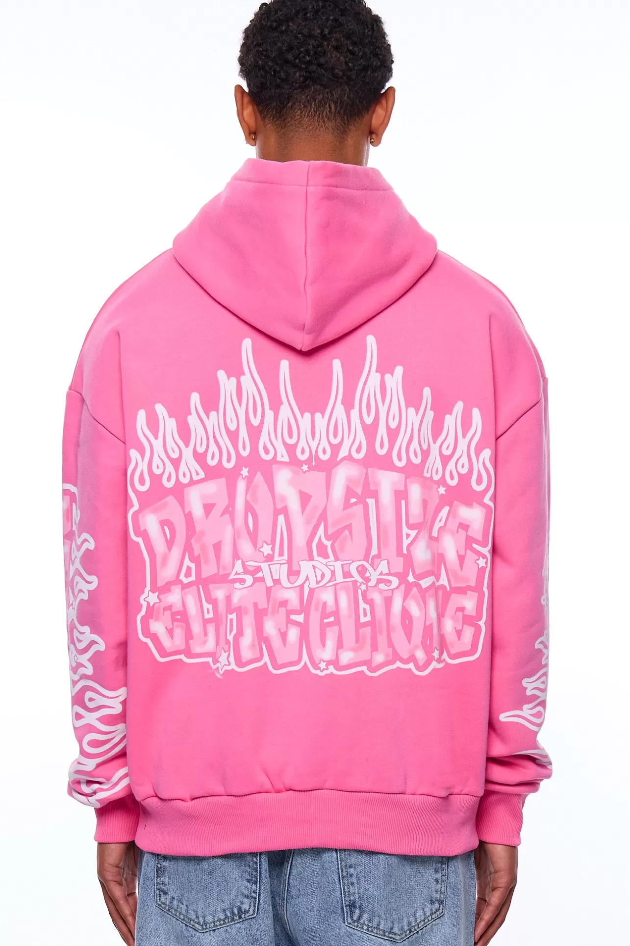 Dropsize HEAVY OVERSIZE LOUD CLIQUE HOODIE PINK* Hoodie
