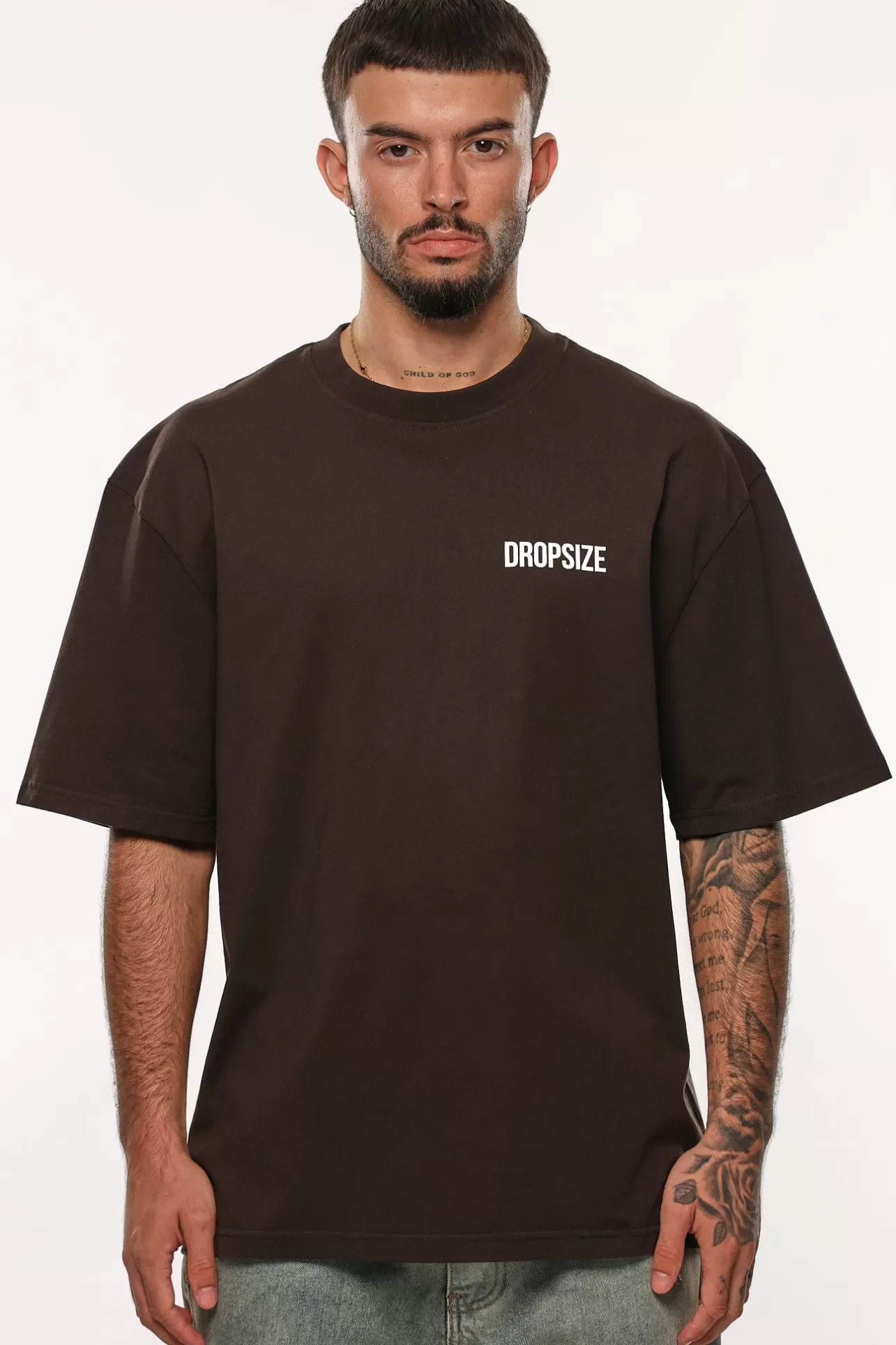 Dropsize HEAVY OVERSIZE MARBLE PIC T-SHIRT WASHED BLACK* T Shirt