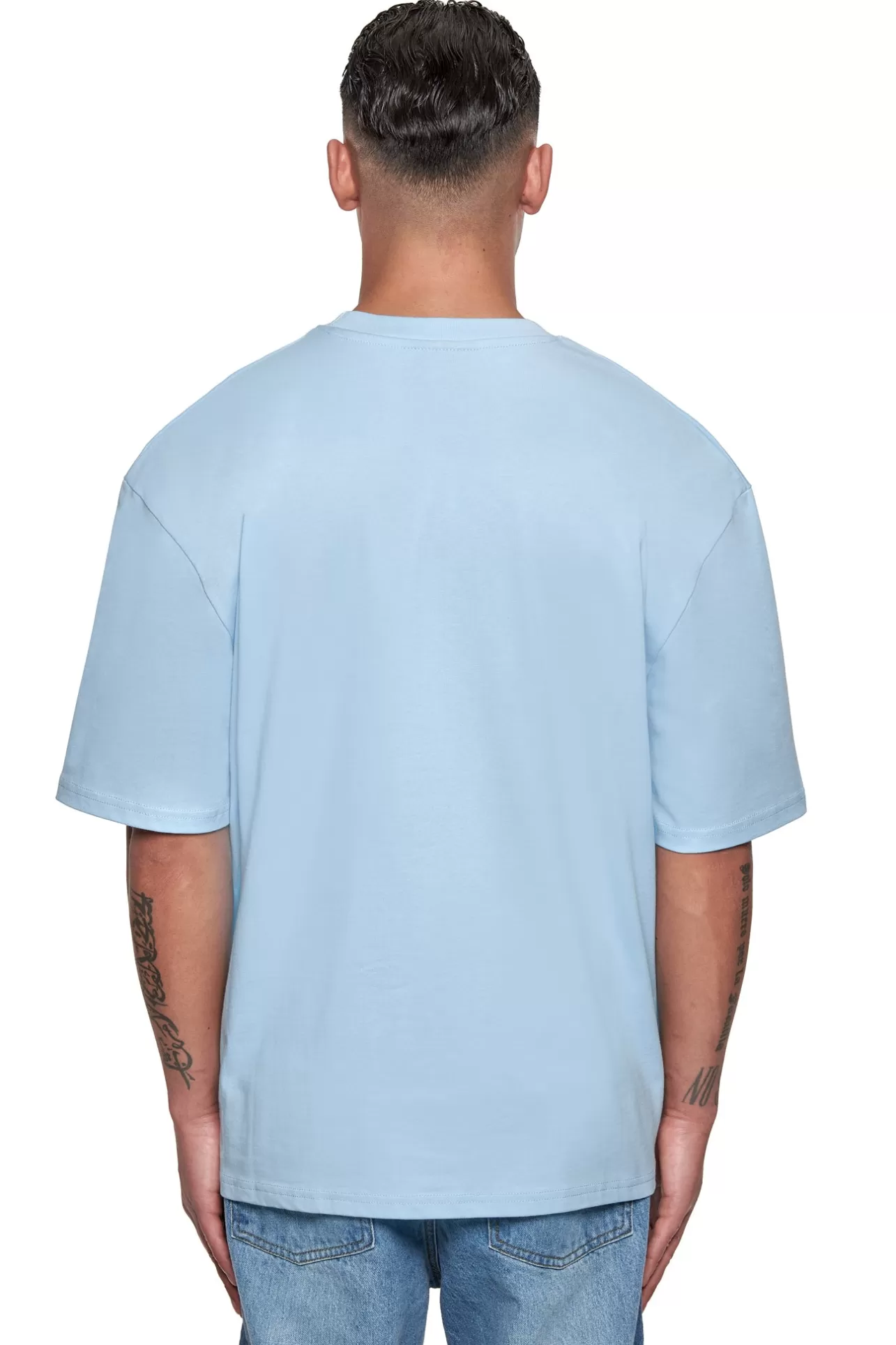 Dropsize HEAVY OVERSIZE METAL PATCH BASIC T-SHIRT BABY BLUE* T Shirt