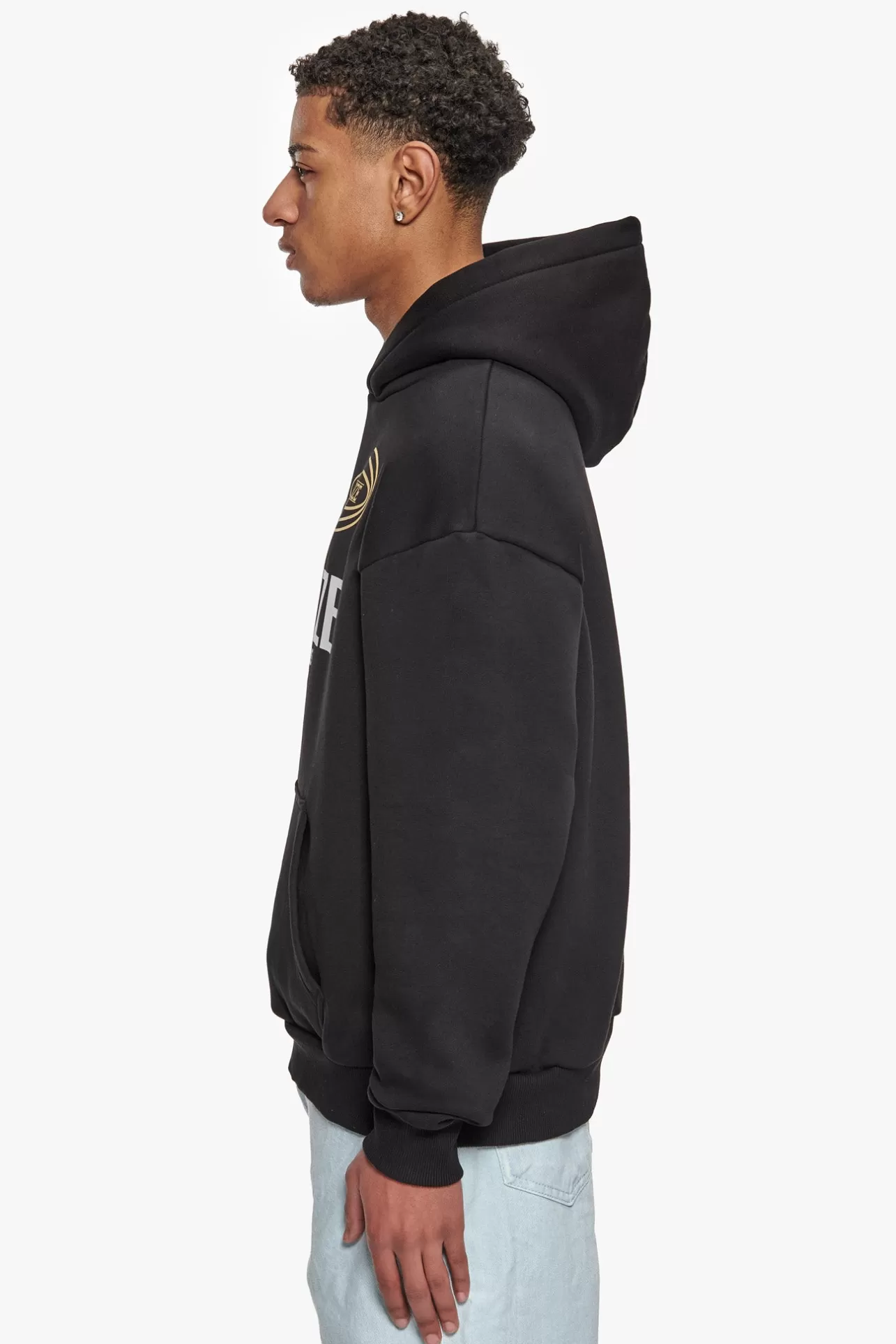 Dropsize HEAVY OVERSIZE MORE FOCUS HOODIE WASHED BLACK* Hoodie