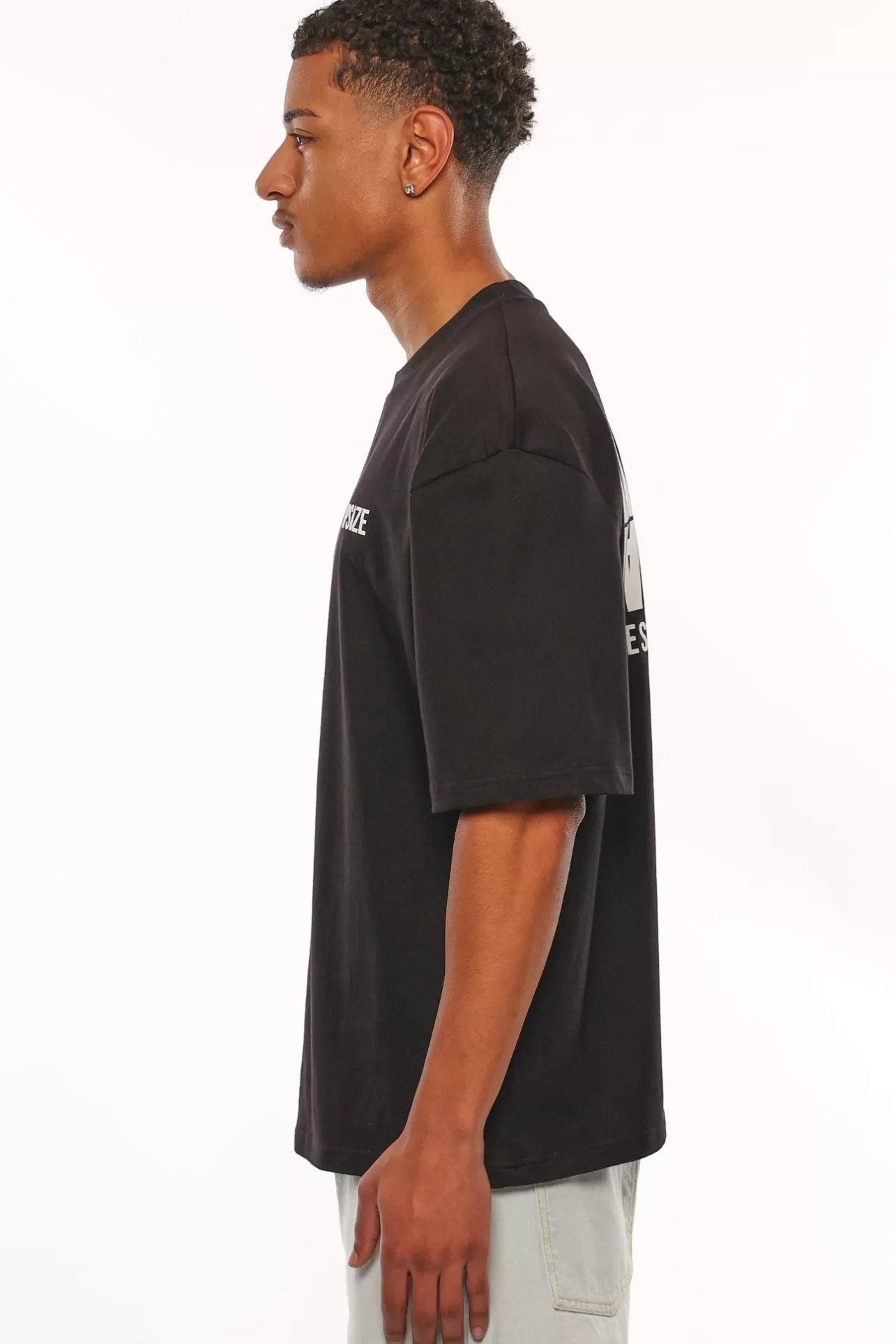 Dropsize HEAVY OVERSIZE MORE FOCUS T-SHIRT BLACK* T Shirt
