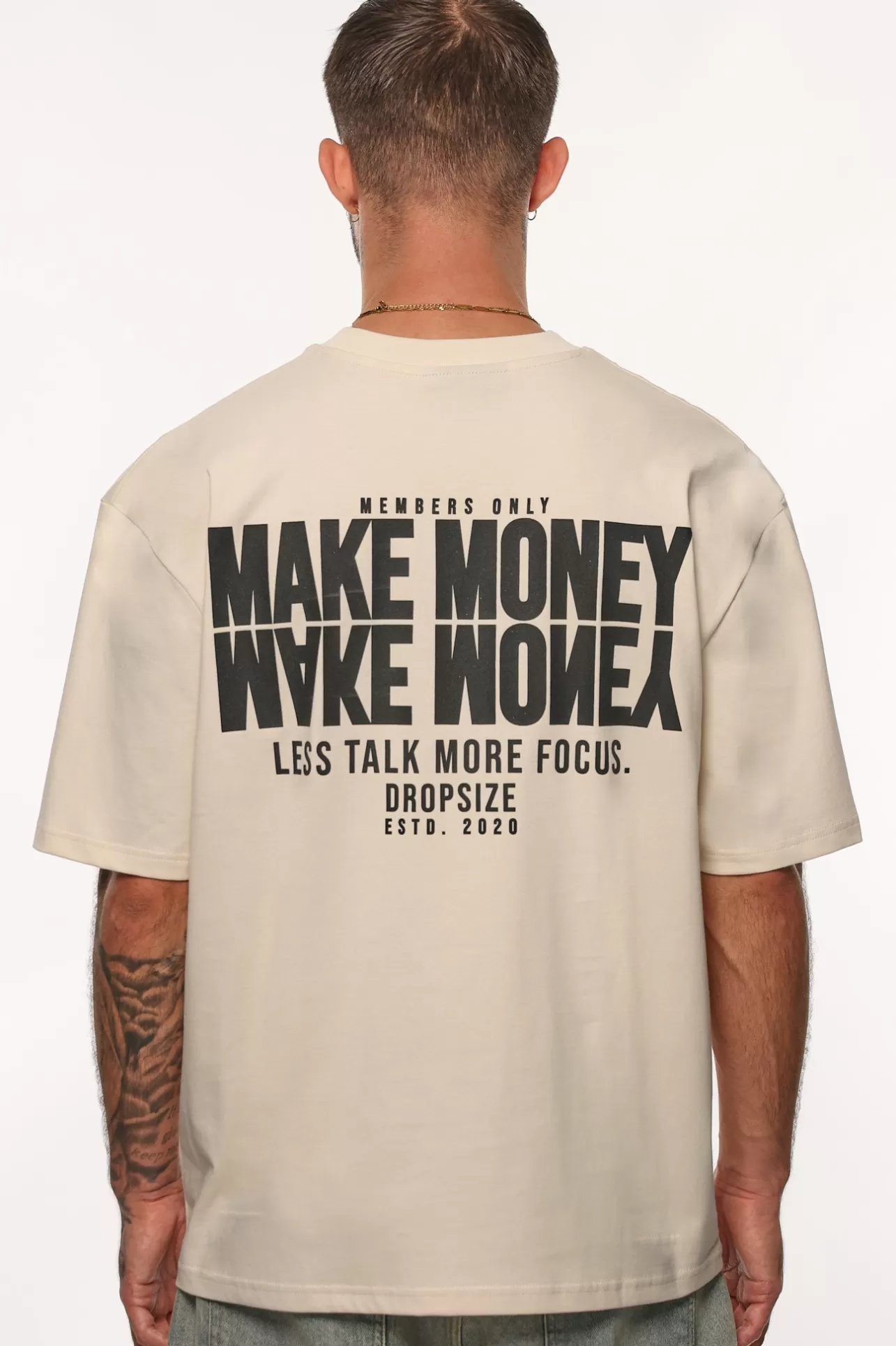 Dropsize HEAVY OVERSIZE MORE FOCUS T-SHIRT COCONUT MILK* T Shirt