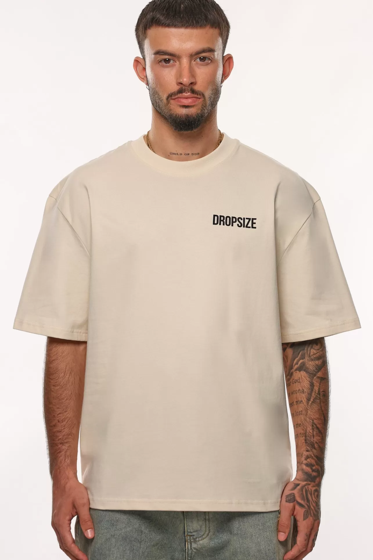 Dropsize HEAVY OVERSIZE MORE FOCUS T-SHIRT COCONUT MILK* T Shirt