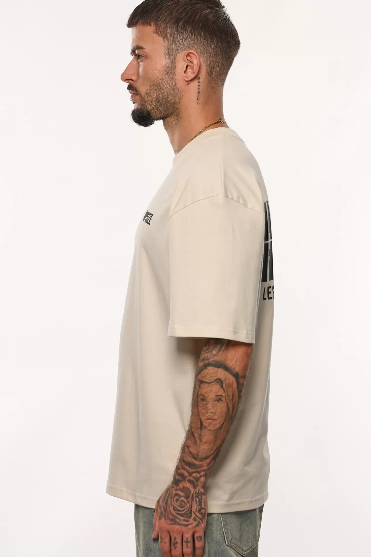 Dropsize HEAVY OVERSIZE MORE FOCUS T-SHIRT COCONUT MILK* T Shirt