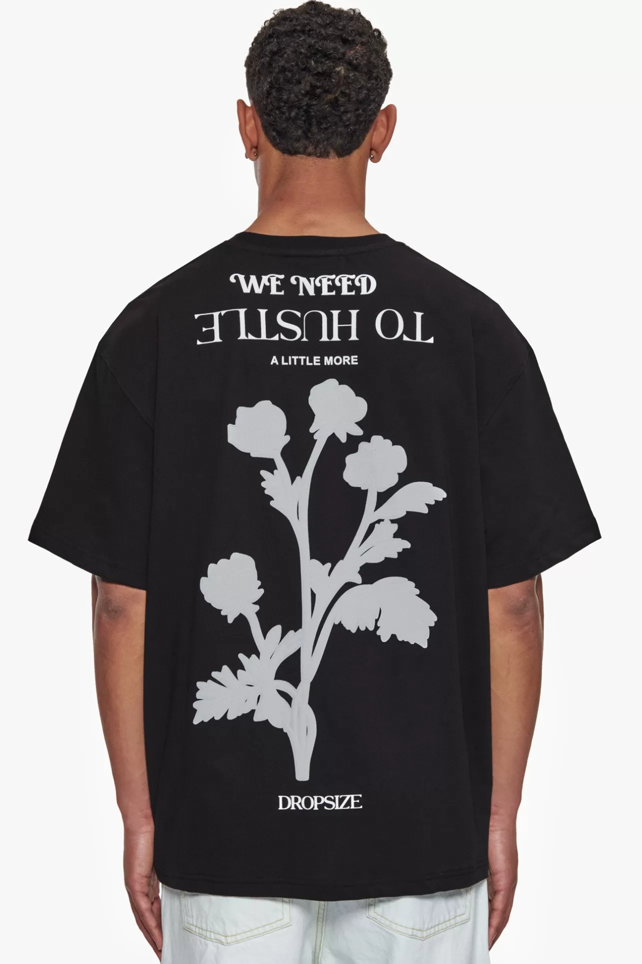 Dropsize HEAVY OVERSIZE NEED TO HUSTLE T-SHIRT BLACK* T Shirt