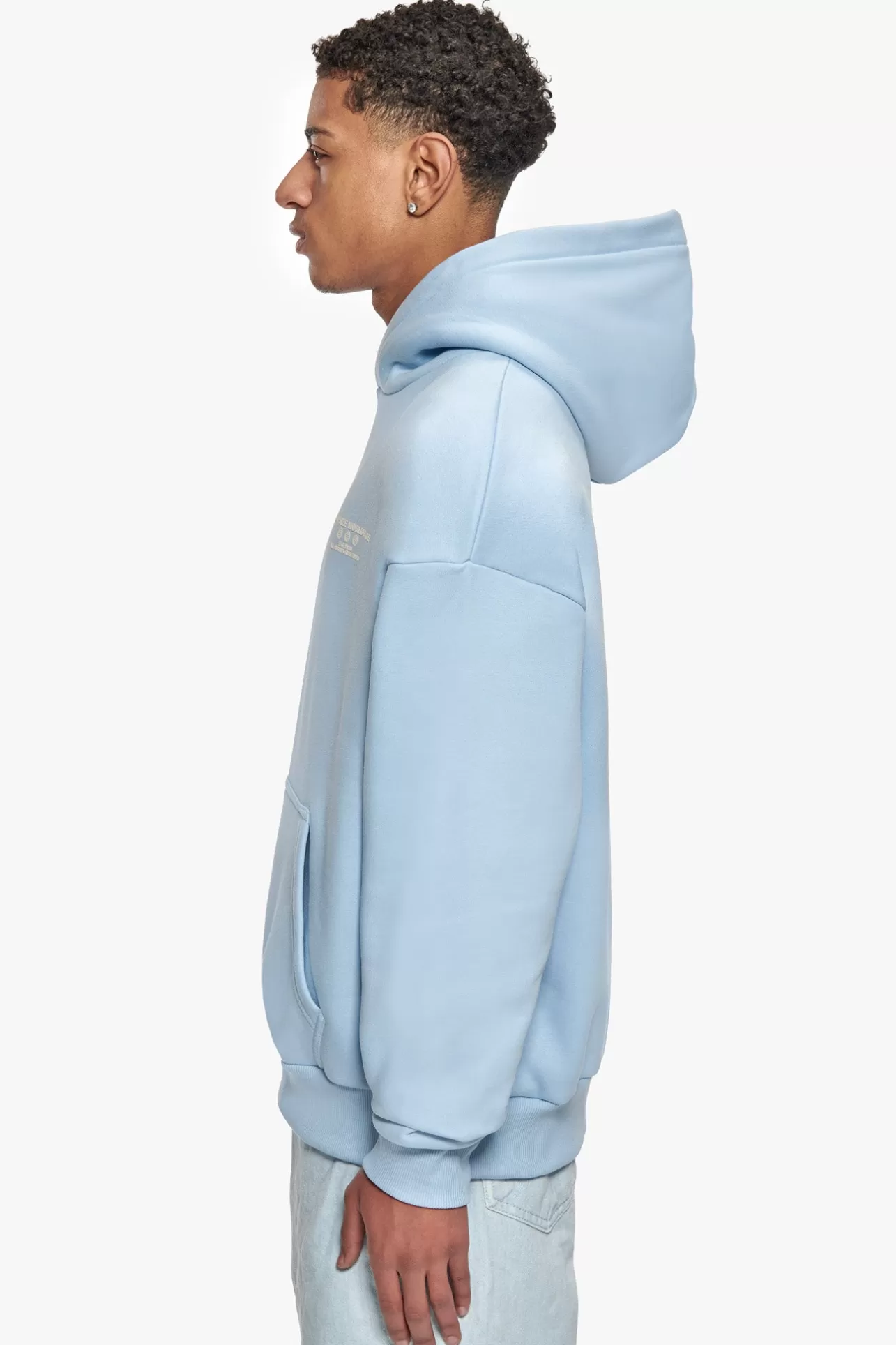 Dropsize HEAVY OVERSIZE NO LIMITS HOODIE BABY BLUE* Hoodie