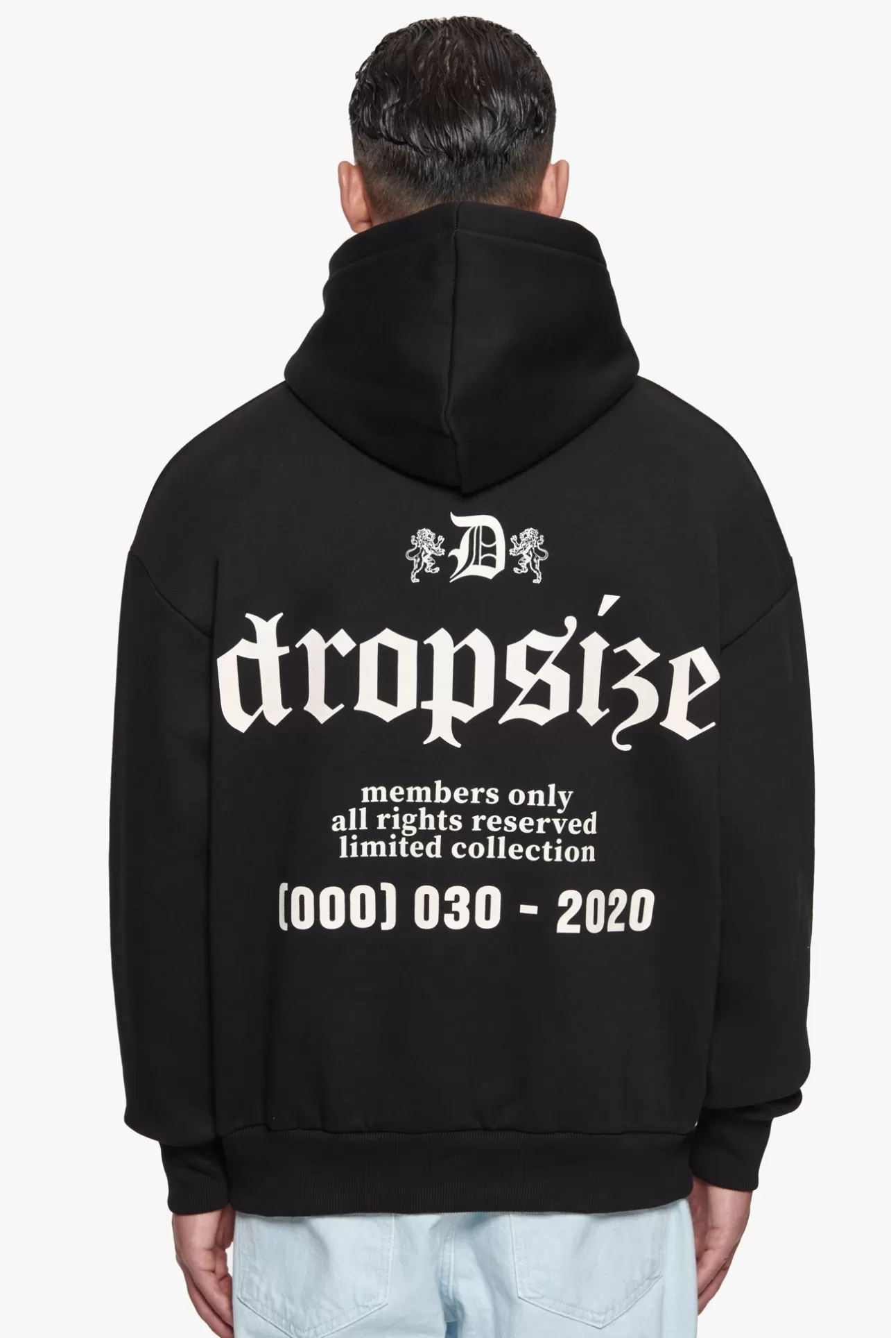 Dropsize HEAVY OVERSIZE NUMBER HOODIE BLACK* Hoodie