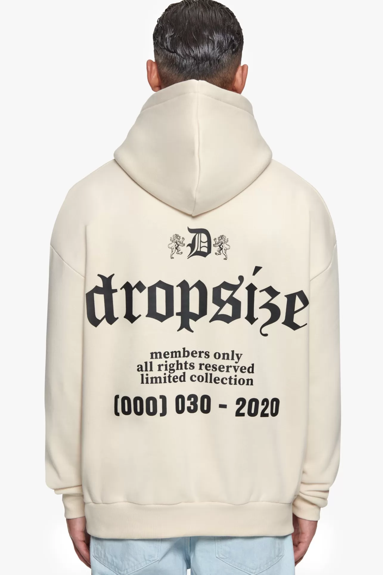 Dropsize HEAVY OVERSIZE NUMBER HOODIE COCONUT MILK* Hoodie