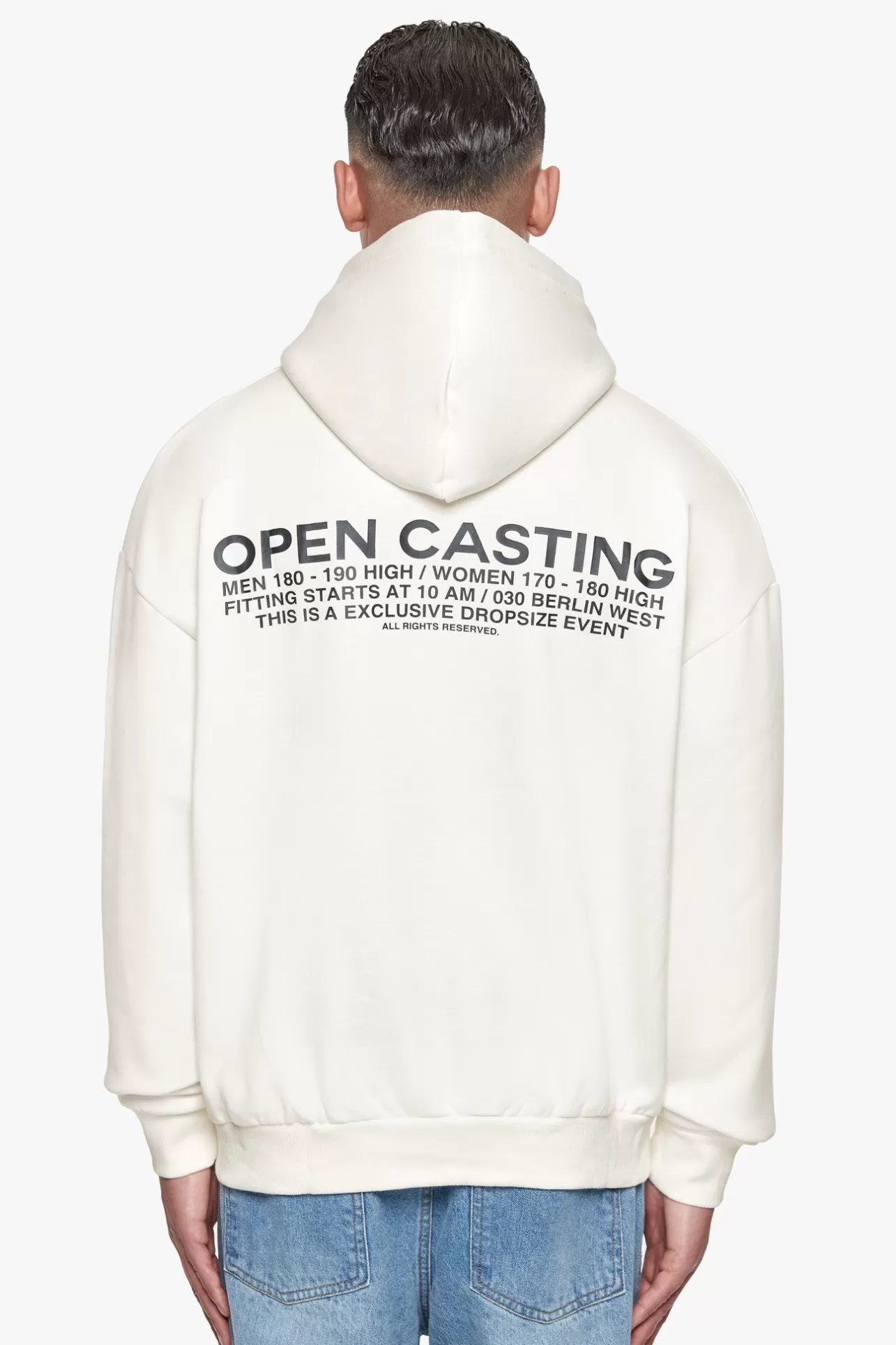 Dropsize HEAVY OVERSIZE ''OPEN CASTING'' HOODIE CREAM WHITE* Hoodie
