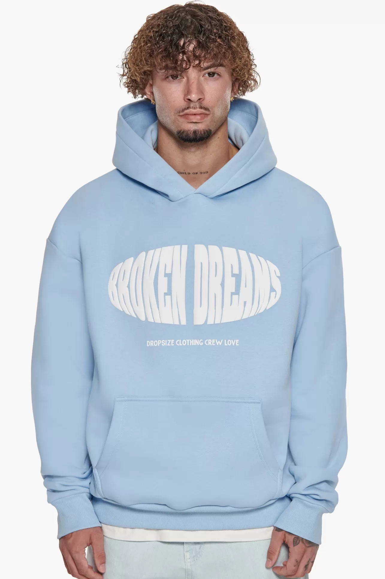 Dropsize HEAVY OVERSIZE OVAL BROKEN DREAMS HOODIE* Hoodie