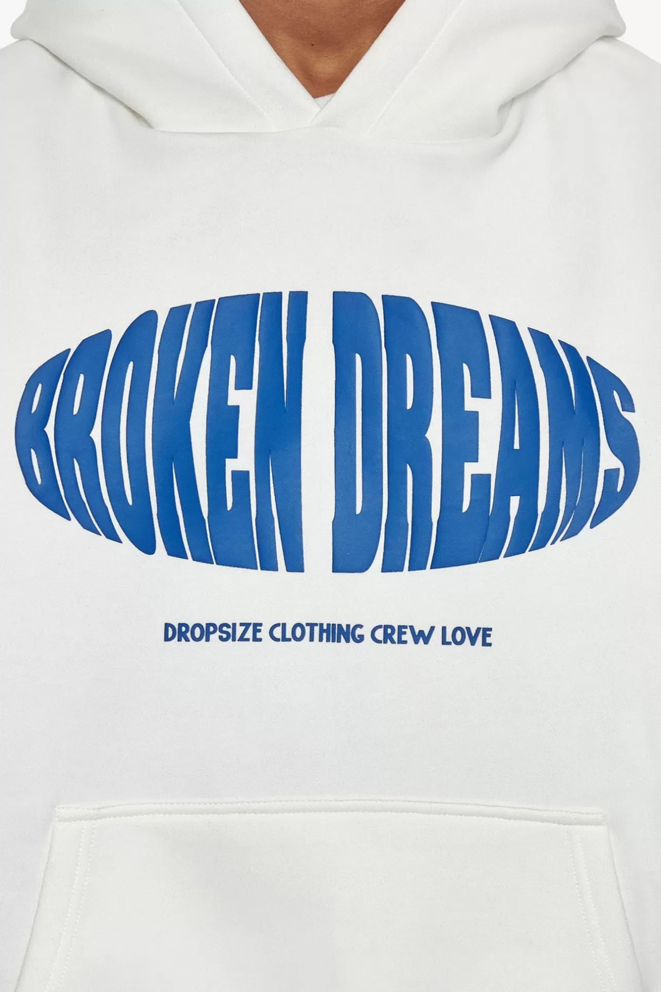 Dropsize HEAVY OVERSIZE OVAL BROKEN DREAMS HOODIE CREAM WHITE* Hoodie