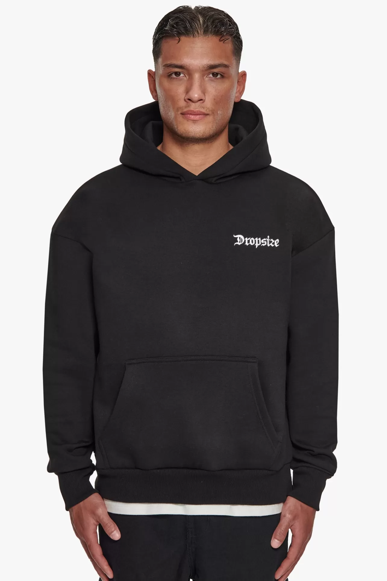 Dropsize HEAVY OVERSIZE PATIENCE HOODIE BLACK* Hoodie