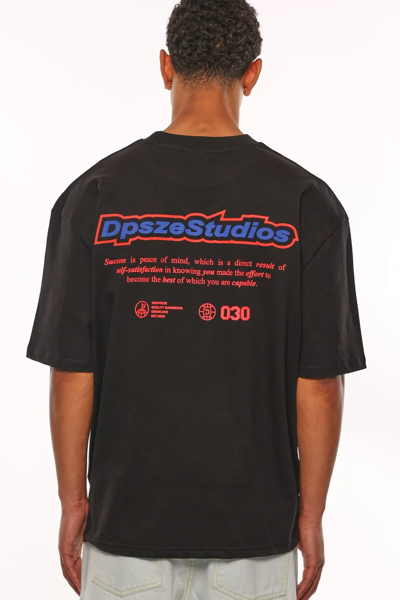 Dropsize HEAVY OVERSIZE PEACE OF MIND T-SHIRT BLACK* T Shirt