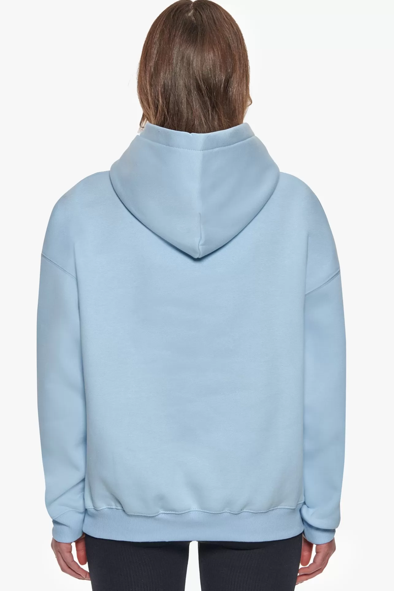 Dropsize HEAVY OVERSIZE PRAY LOVE HUSTLE EMBO HOODIE BABY BLUE*Women Women