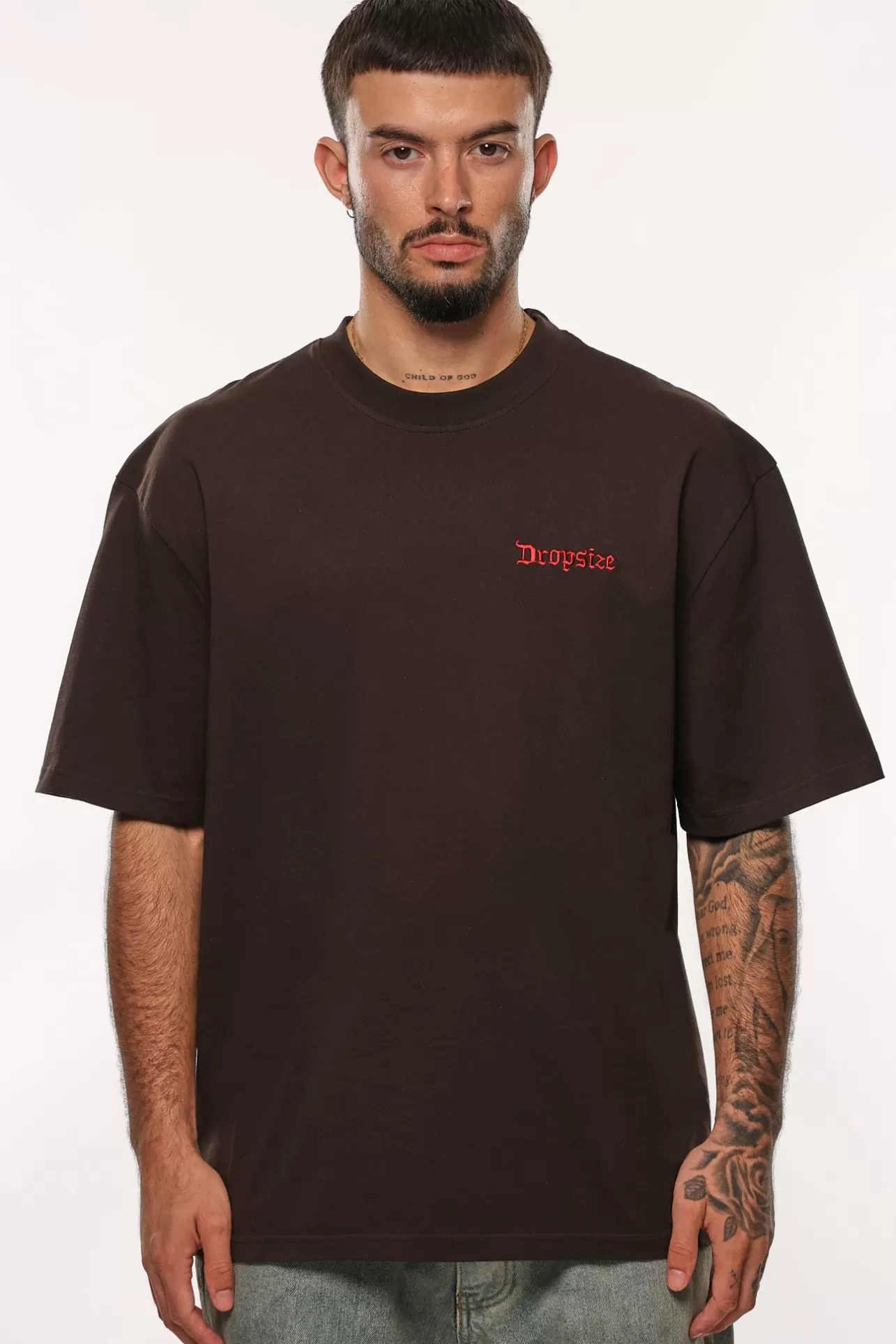 Dropsize HEAVY OVERSIZE PRAY T-SHIRT WASHED BLACK* T Shirt