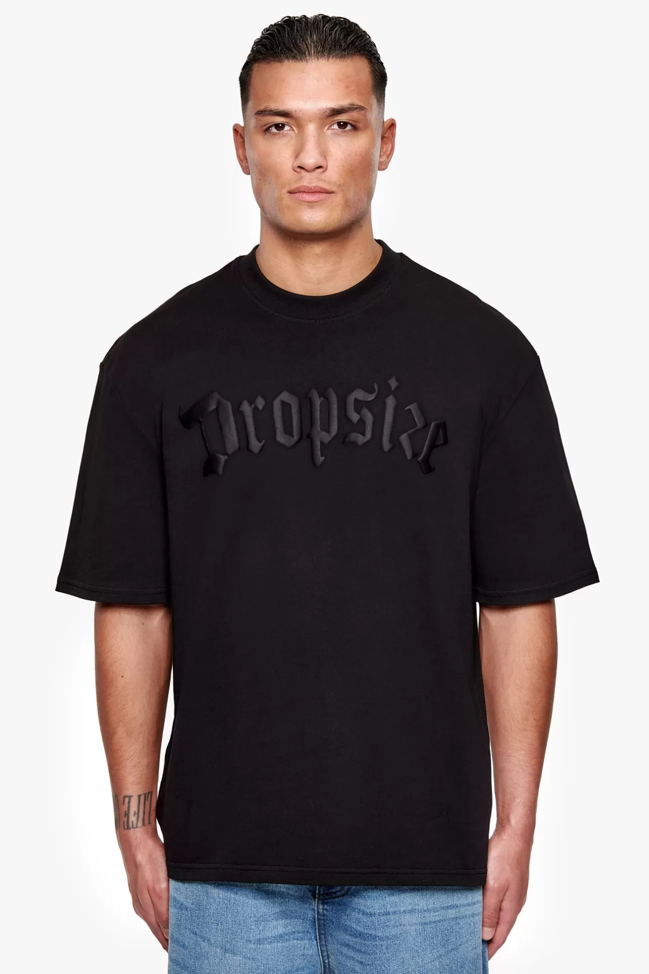 Dropsize HEAVY OVERSIZE PUFFER PRINT T-SHIRT BLACK* T Shirt