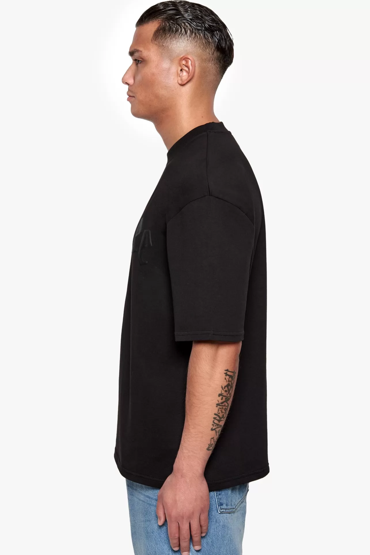 Dropsize HEAVY OVERSIZE PUFFER PRINT T-SHIRT BLACK* T Shirt