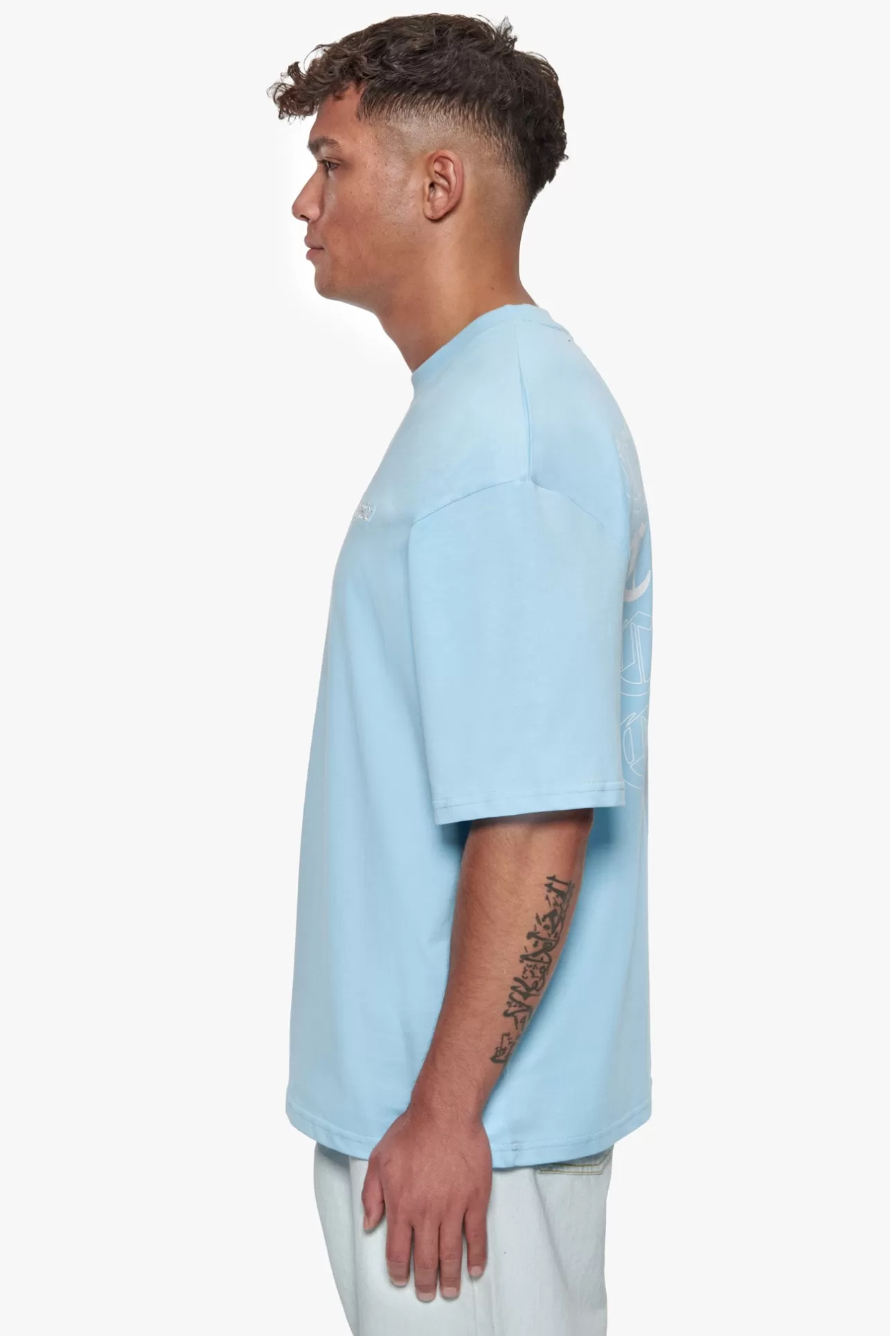 Dropsize HEAVY OVERSIZE QUAD CRIME T-SHIRT BABY BLUE* T Shirt