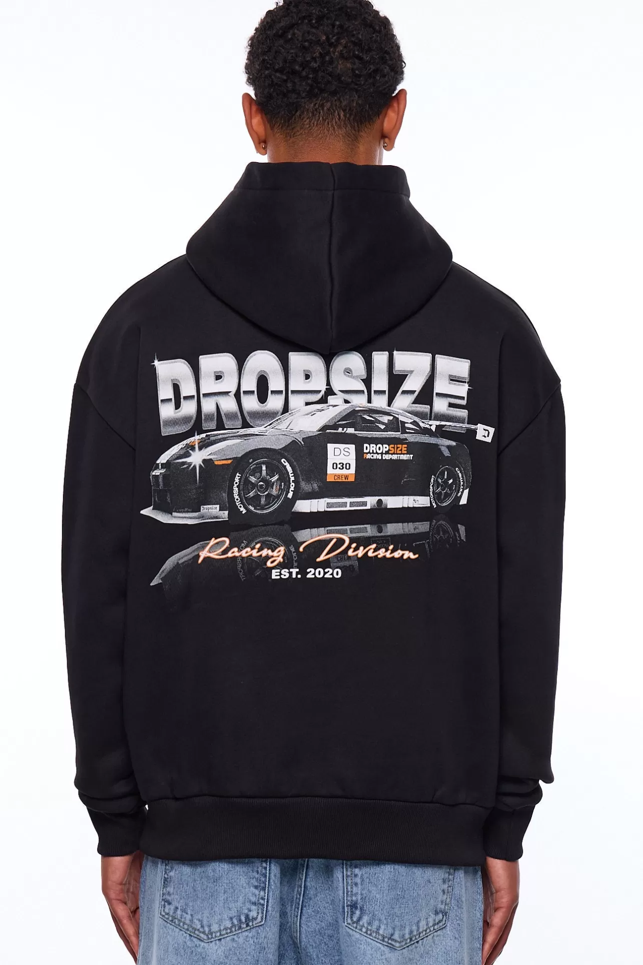 Dropsize HEAVY OVERSIZE RACING DIVISION HOODIE BLACK* Hoodie