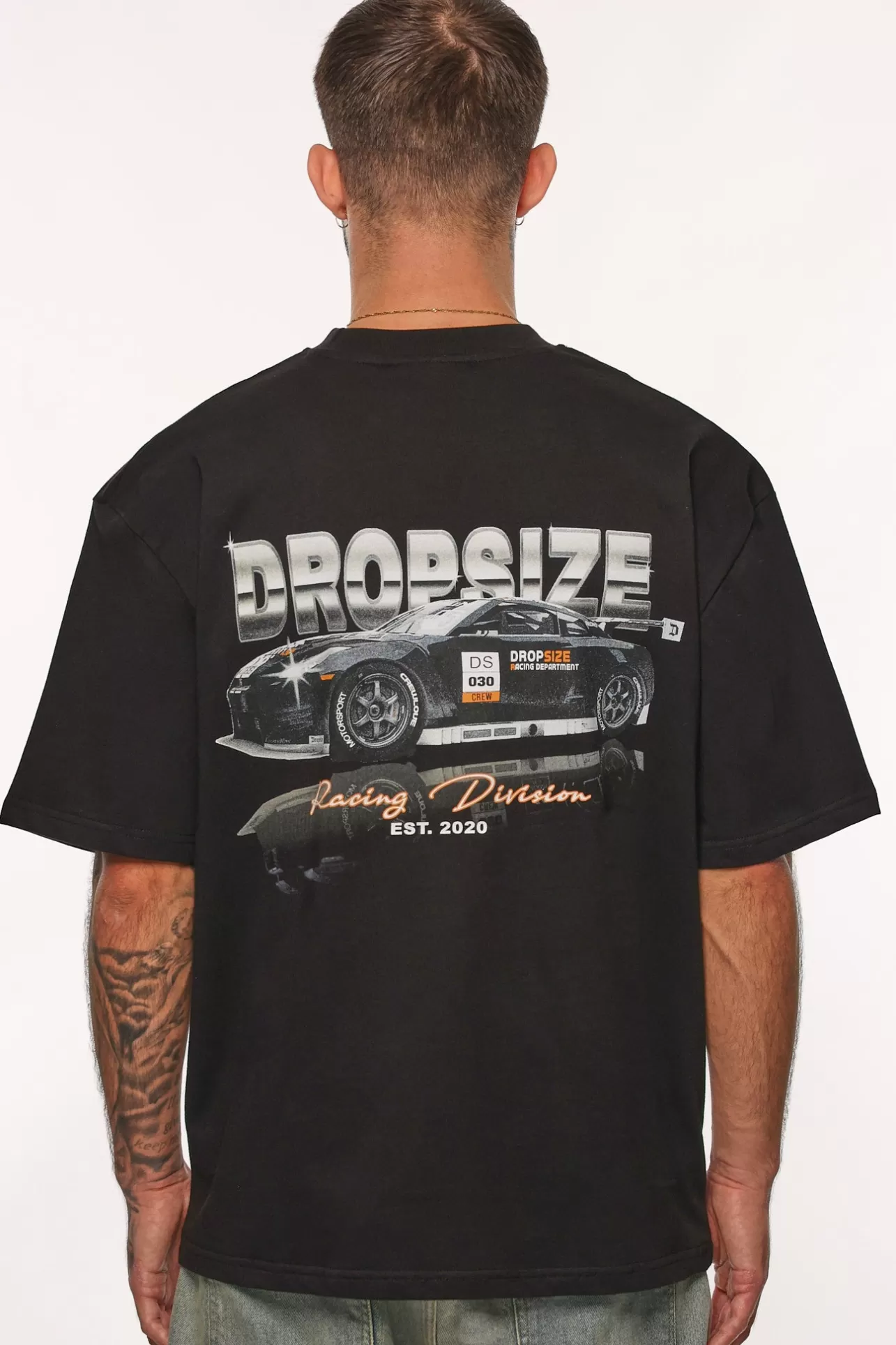 Dropsize HEAVY OVERSIZE RACING DIVISION T-SHIRT BLACK* T Shirt