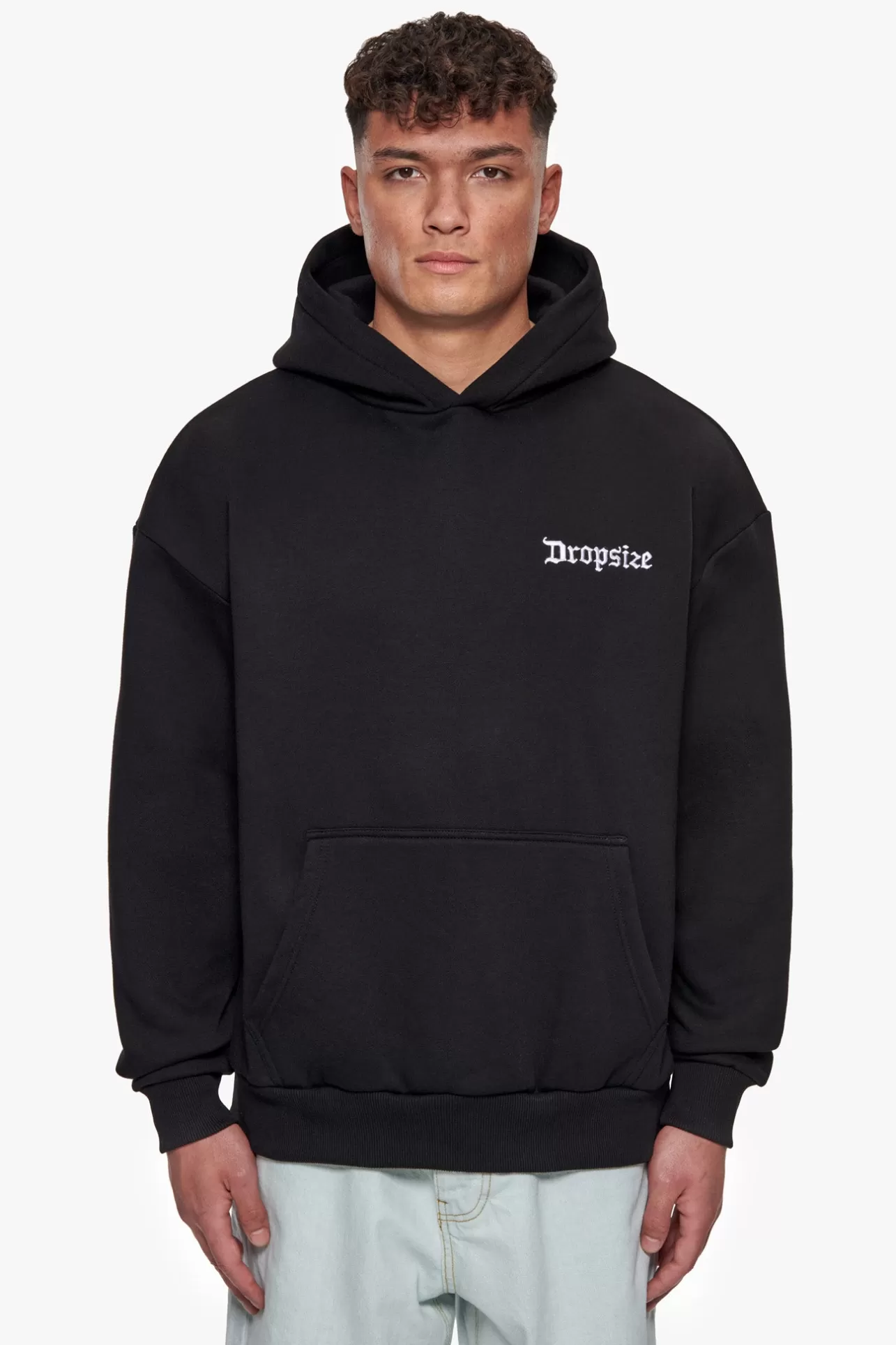 Dropsize HEAVY OVERSIZE RAISED IN HELL HOODIE BLACK* Hoodie