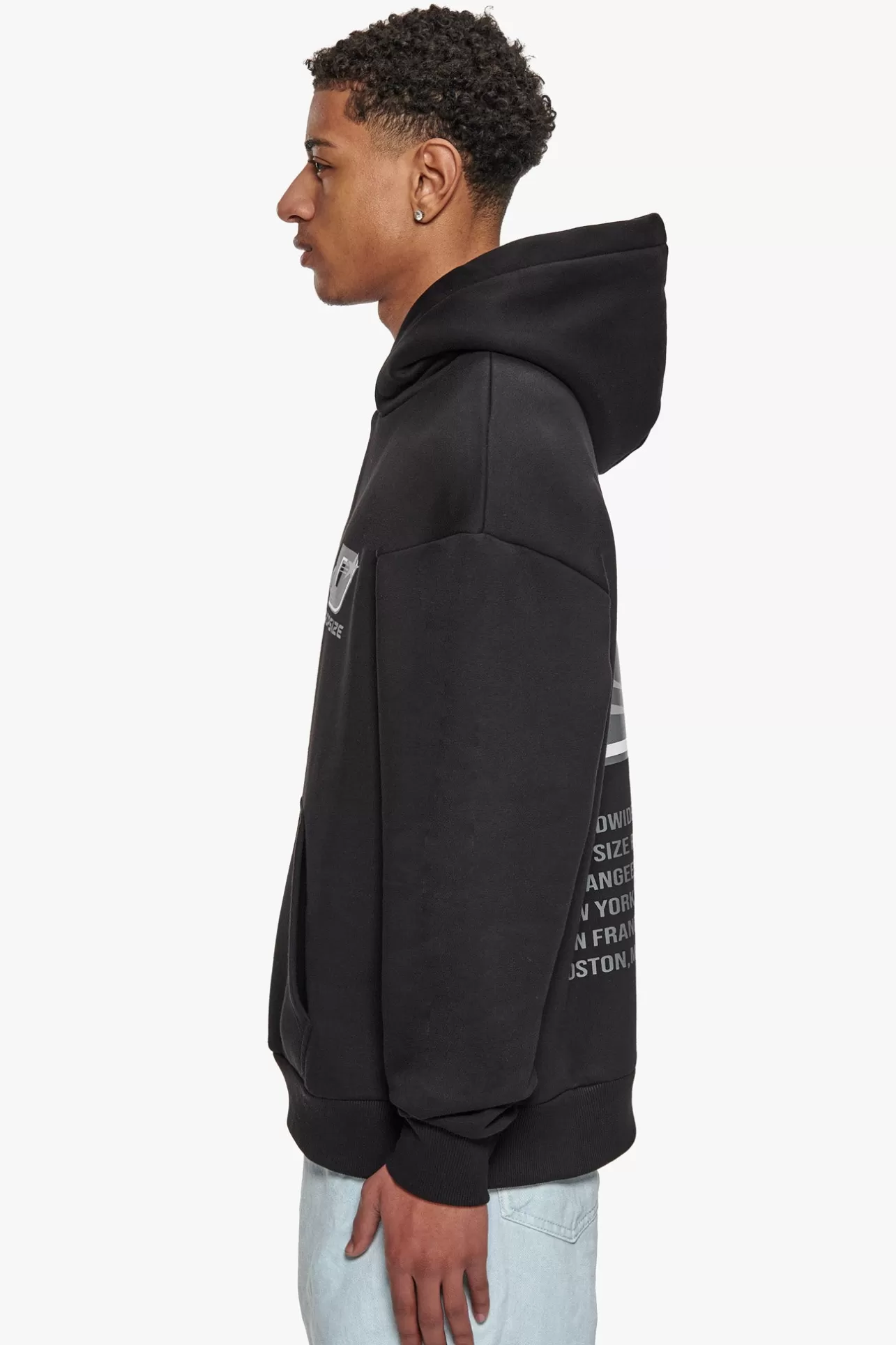 Dropsize HEAVY OVERSIZE RECORDS TOUR HOODIE BLACK* Hoodie