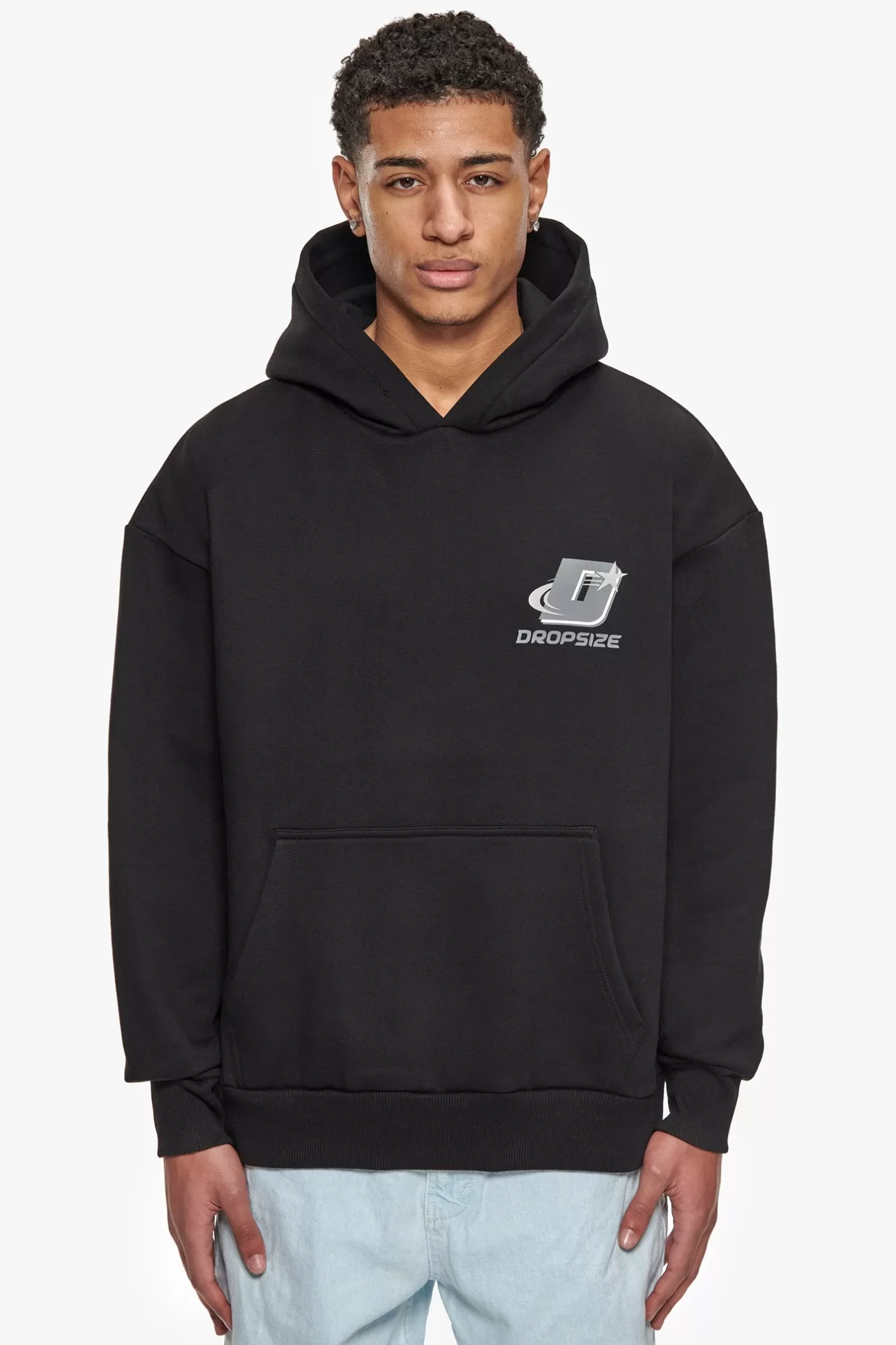 Dropsize HEAVY OVERSIZE RECORDS TOUR HOODIE BLACK* Hoodie